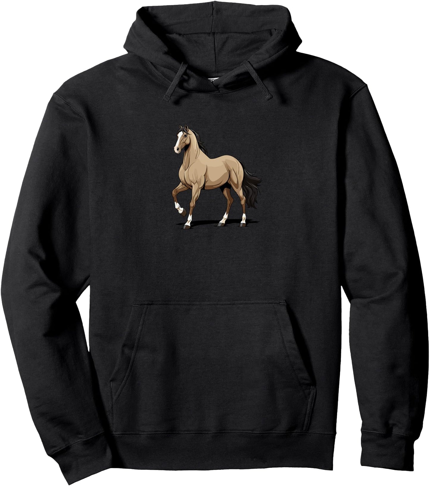 Cartoon Buckskin American Quarter Horse Pullover Hoodie