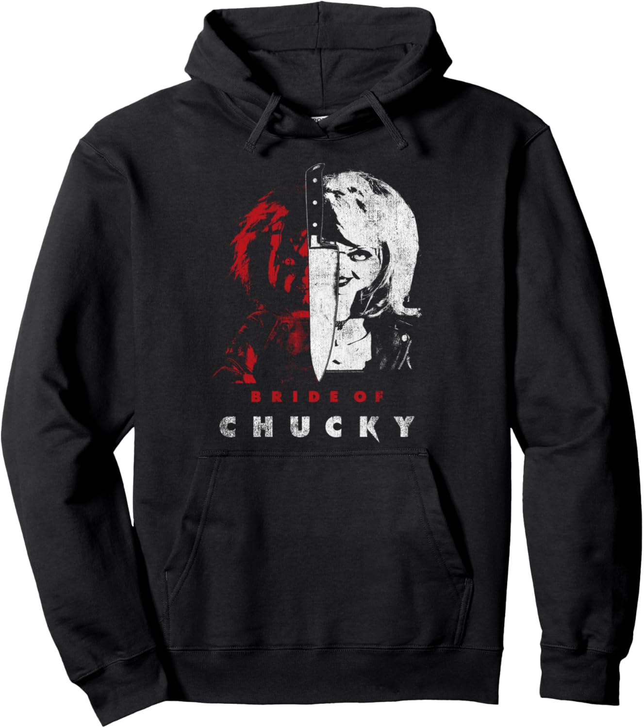 Child's Play Bride Of Chucky Split Portrait Pullover Hoodie