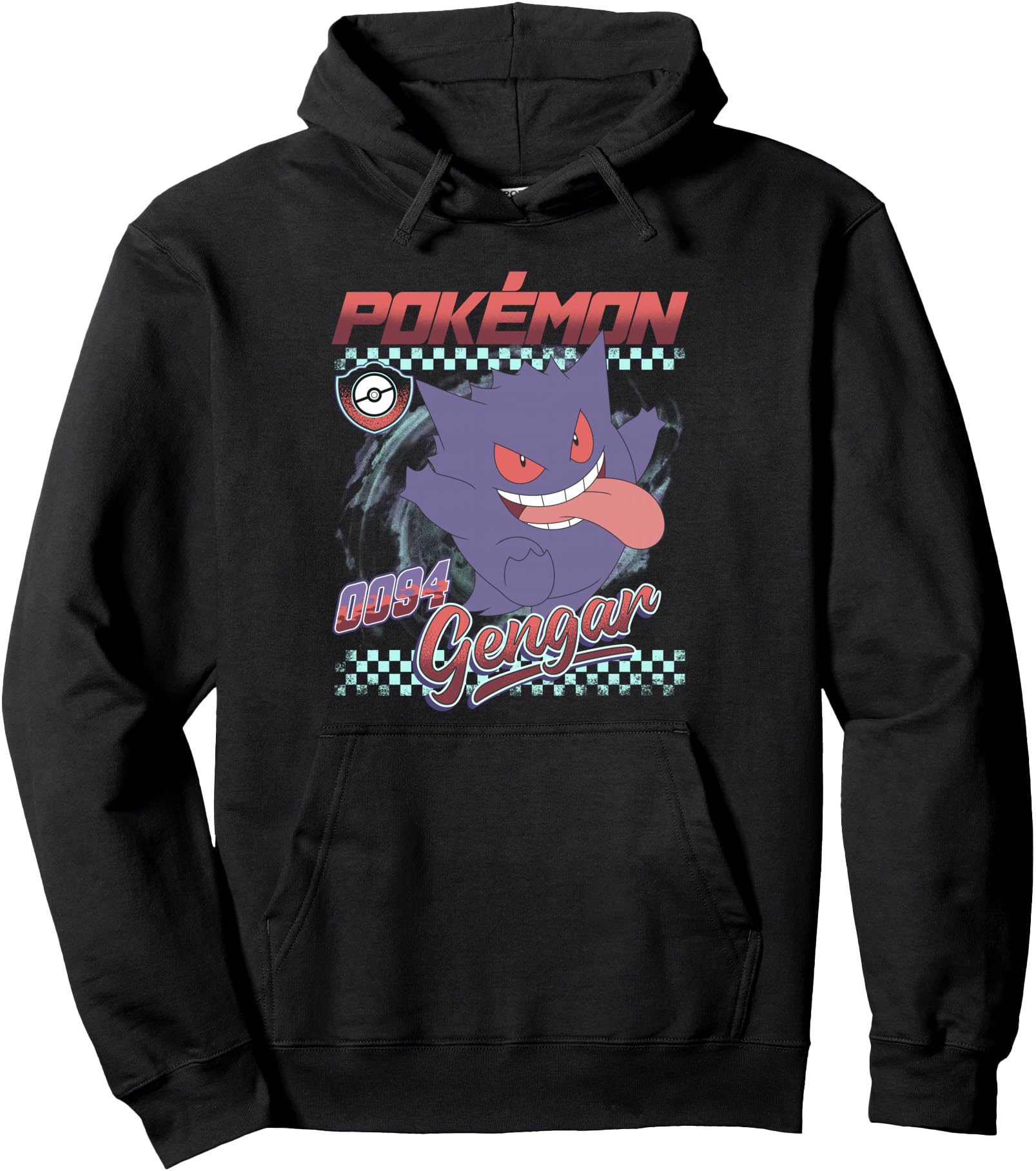 Pokmon 0094 Gengar Racing Style Poster Pullover Hoodie