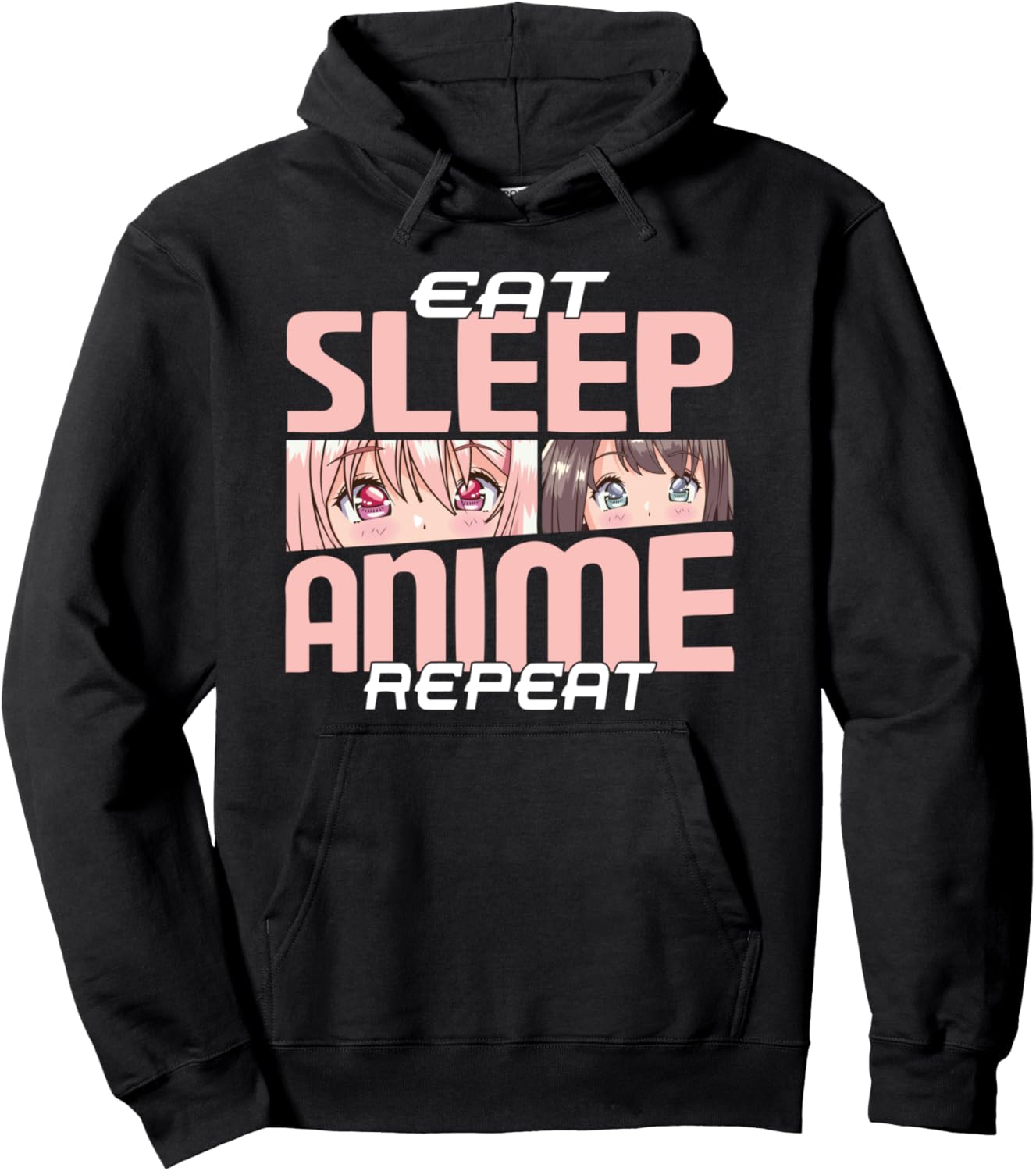 Eat Sleep Anime Repeat Anime Pullover Hoodie