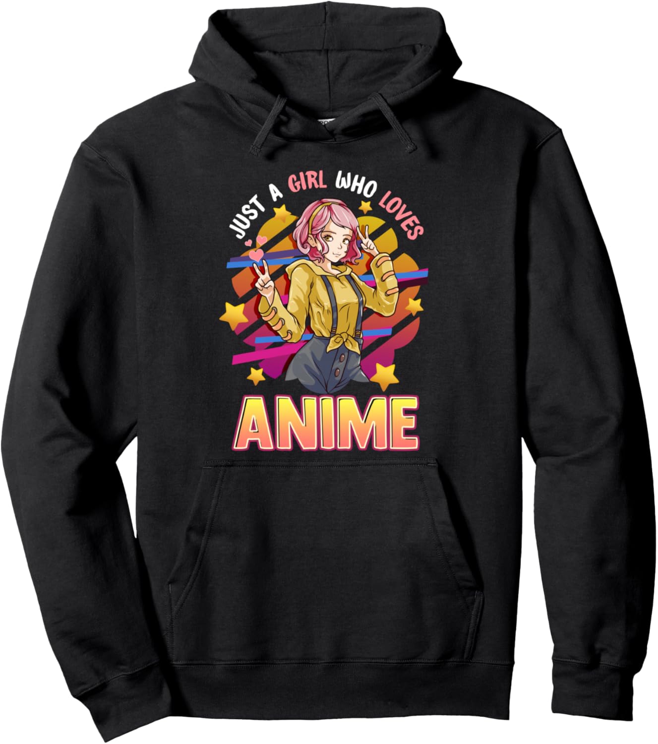 Just A Girl Who Loves Anime Women Girls Gifts For Teen Girls Pullover Hoodie