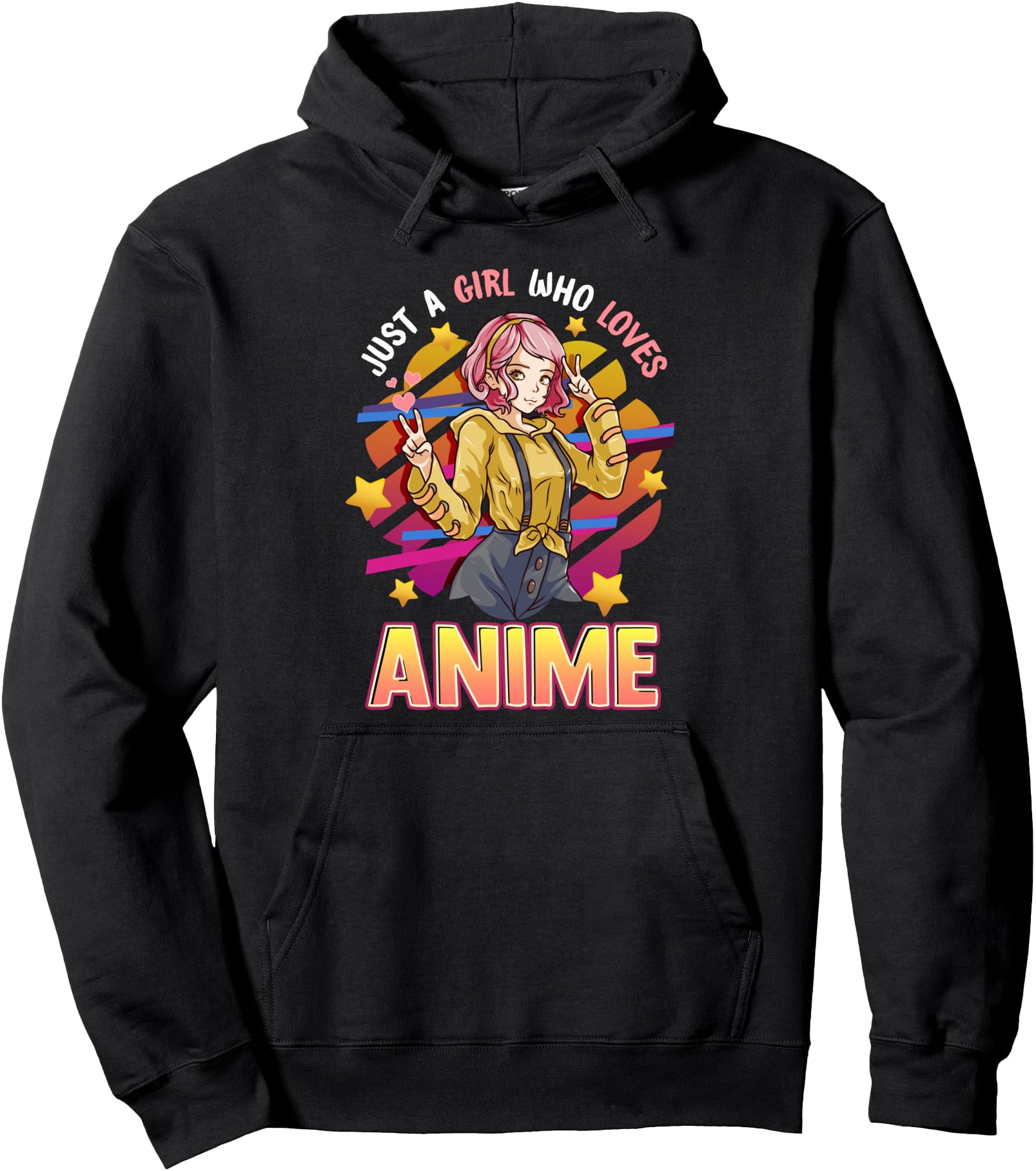 Just A Girl Who Loves Anime Women Girls Gifts For Teen Girls Pullover Hoodie