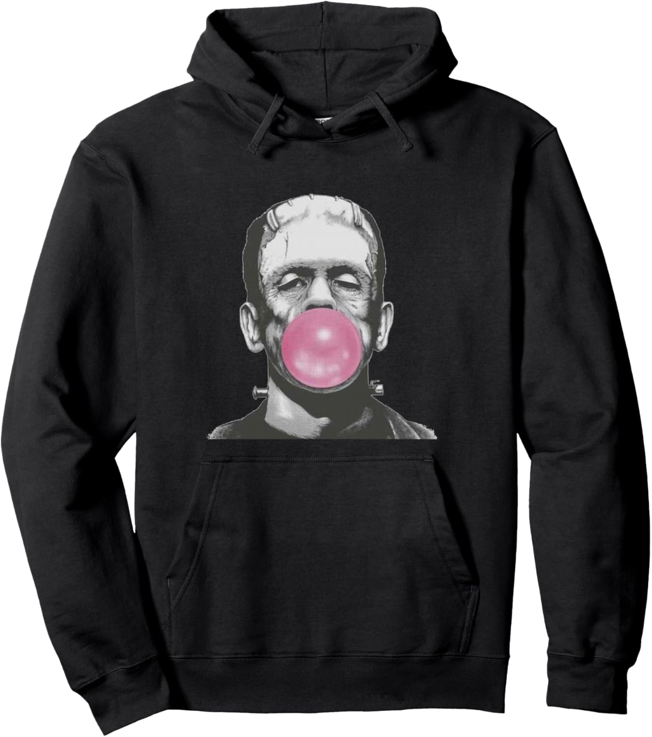 Frankenstein Monster T-Shirt with Pink Bubblegum Bubble Pullover Hoodie