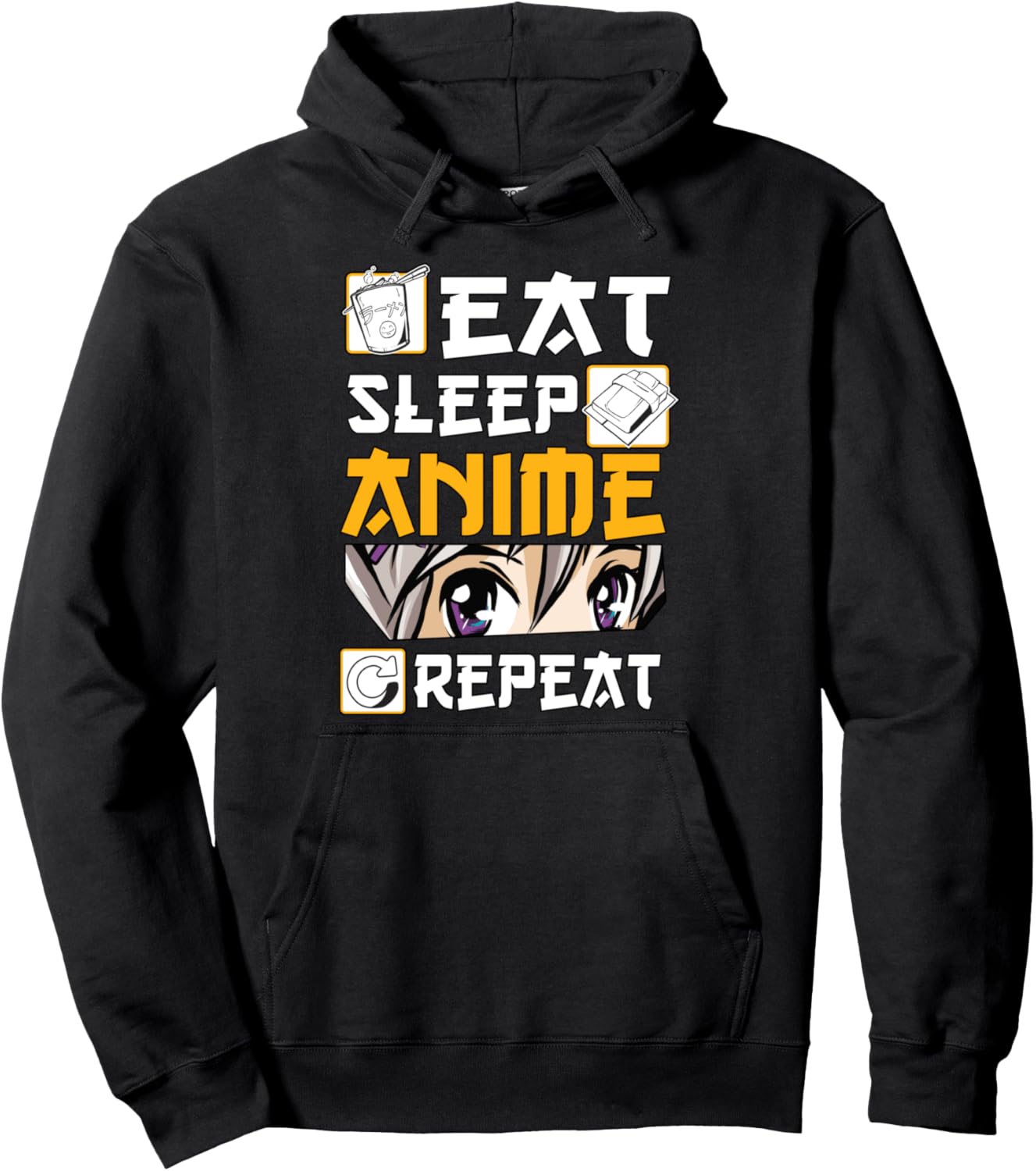 Eat Sleep Anime Repeat Merch Anime Girl Otaku Gift Anime Pullover Hoodie