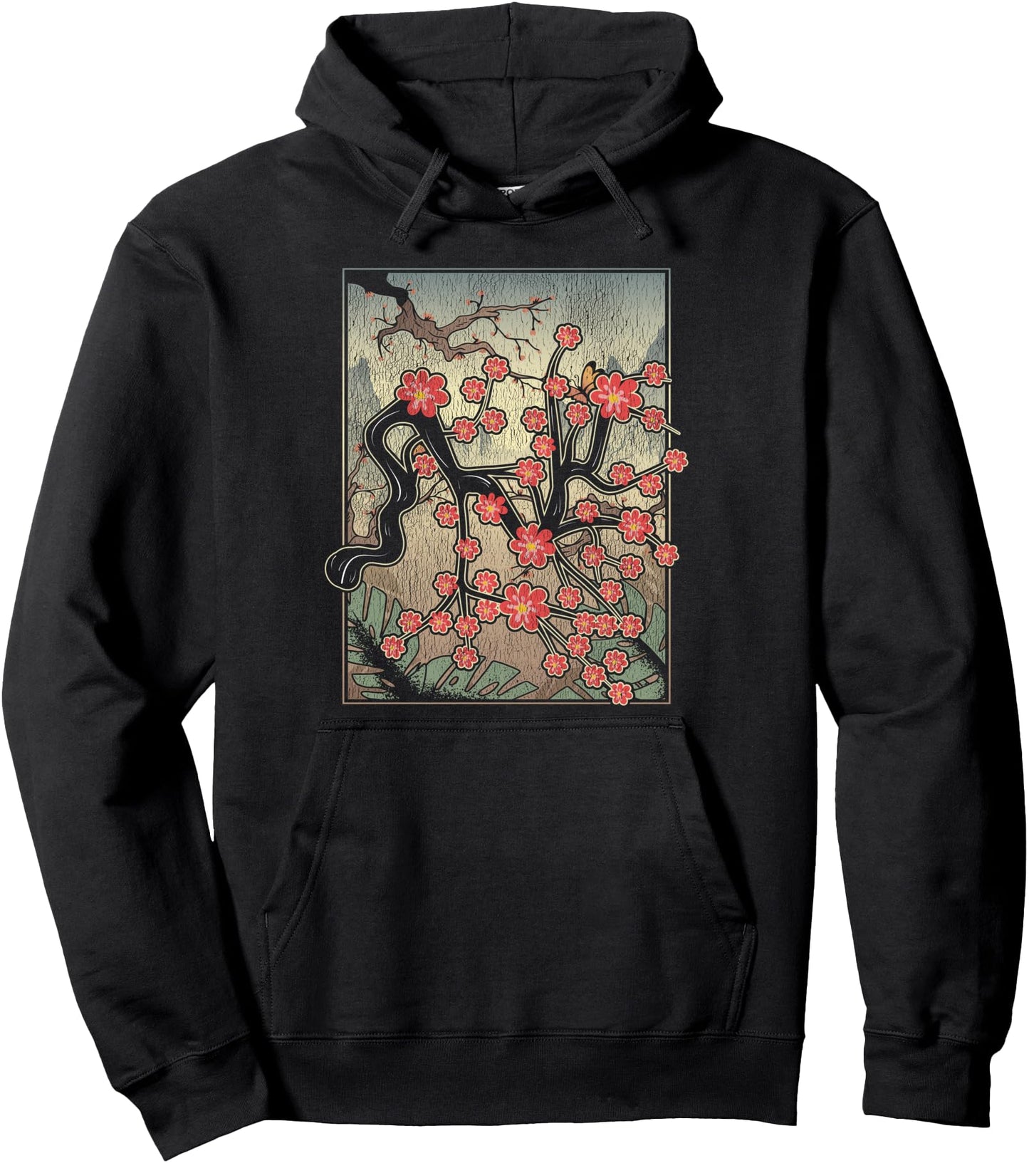 Vintage Sakura Pretty Flower Japanese Cherry Blossom Pullover Hoodie