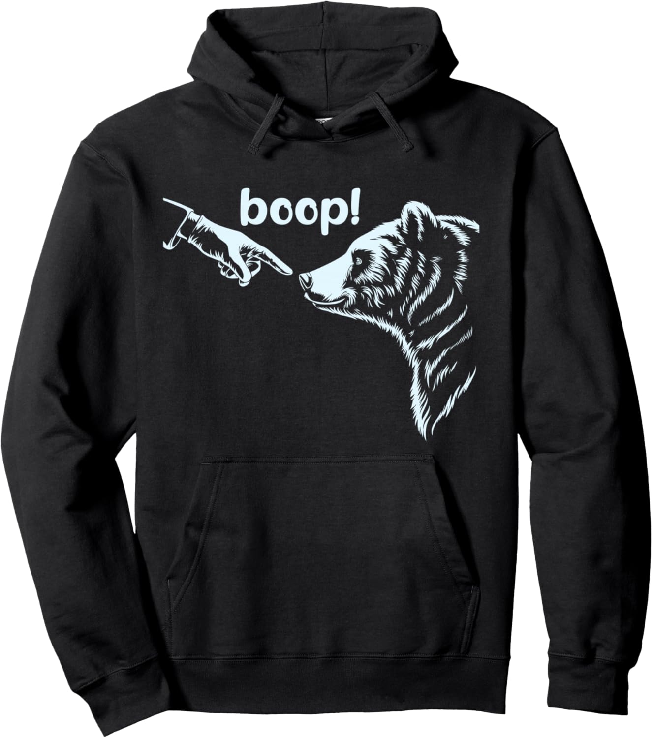 National Park Bear Boop Bear Nose Boop Bear Pullover Hoodie