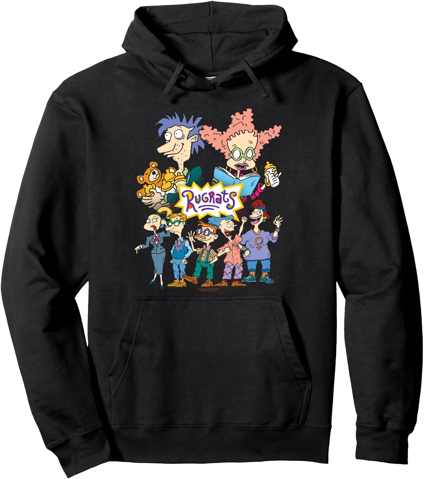 Rugrats Parents Portrait Collage Retro Cartoon Pullover Hoodie