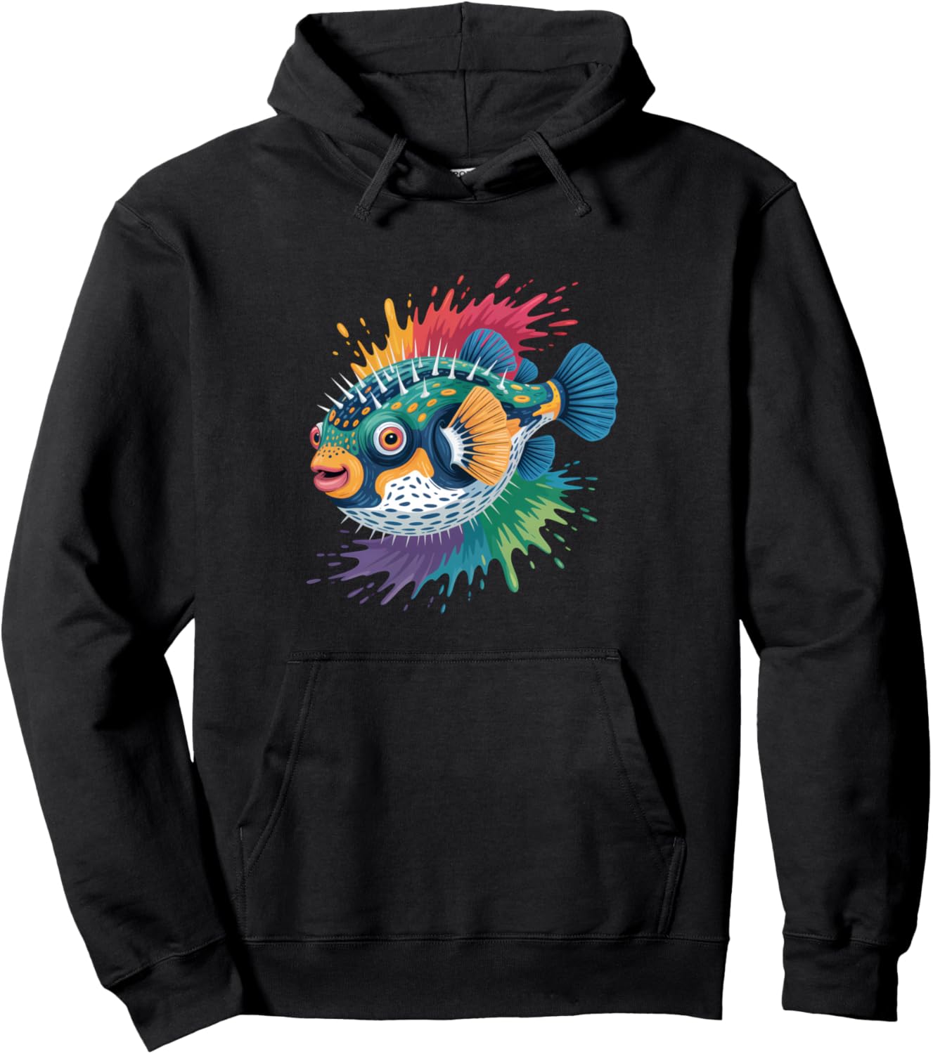 Puffer Fish Blowfish Animal Motif Sea Ocean Pufferfish Pullover Hoodie
