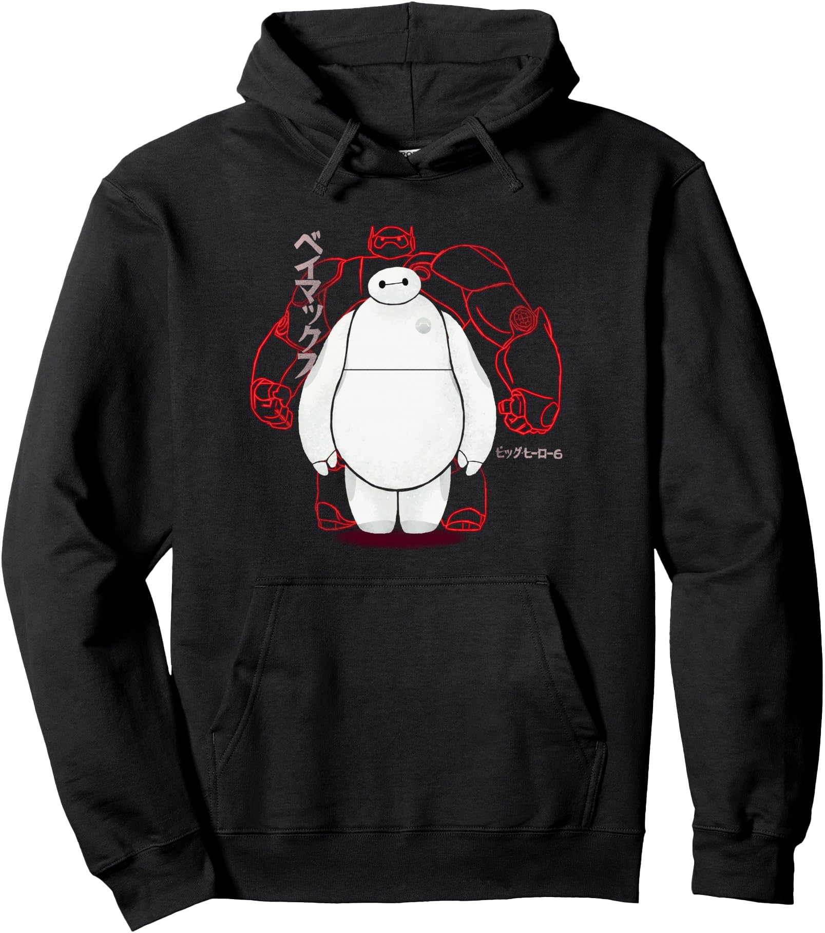 Disney Big Hero 6 Baymax Kanji Armor Outline Retro Shot Pullover Hoodie