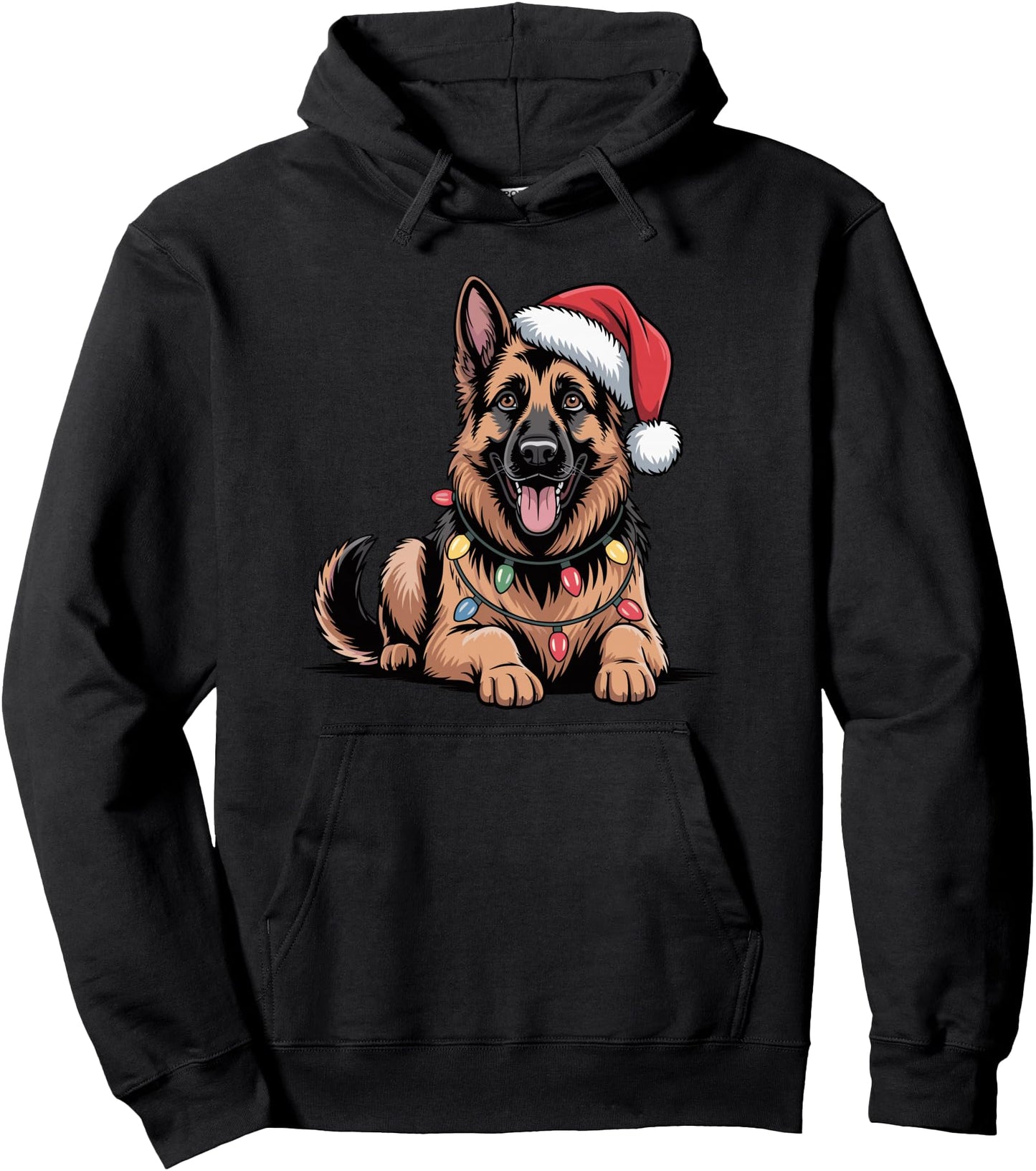 German Shepherd Dog Christmas Xmas Puppy Lover Men Women Pullover Hoodie