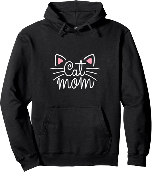Cat Mom Cat Lover Kitten Meow Fur Mama Cat Owner Pullover Hoodie