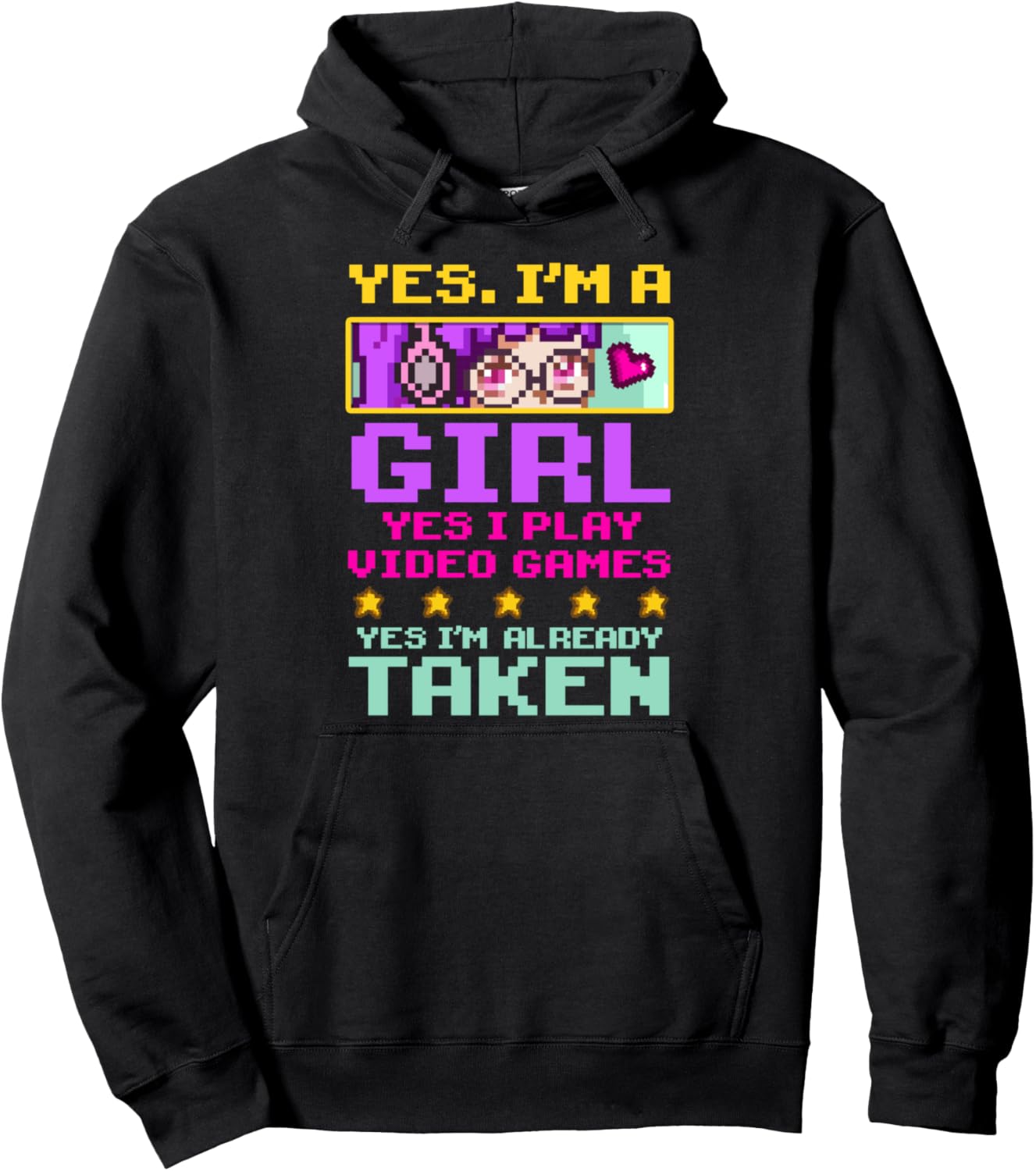 Gamer Girl Video Games Gaming Gamer Kawaii Anime Pullover Hoodie