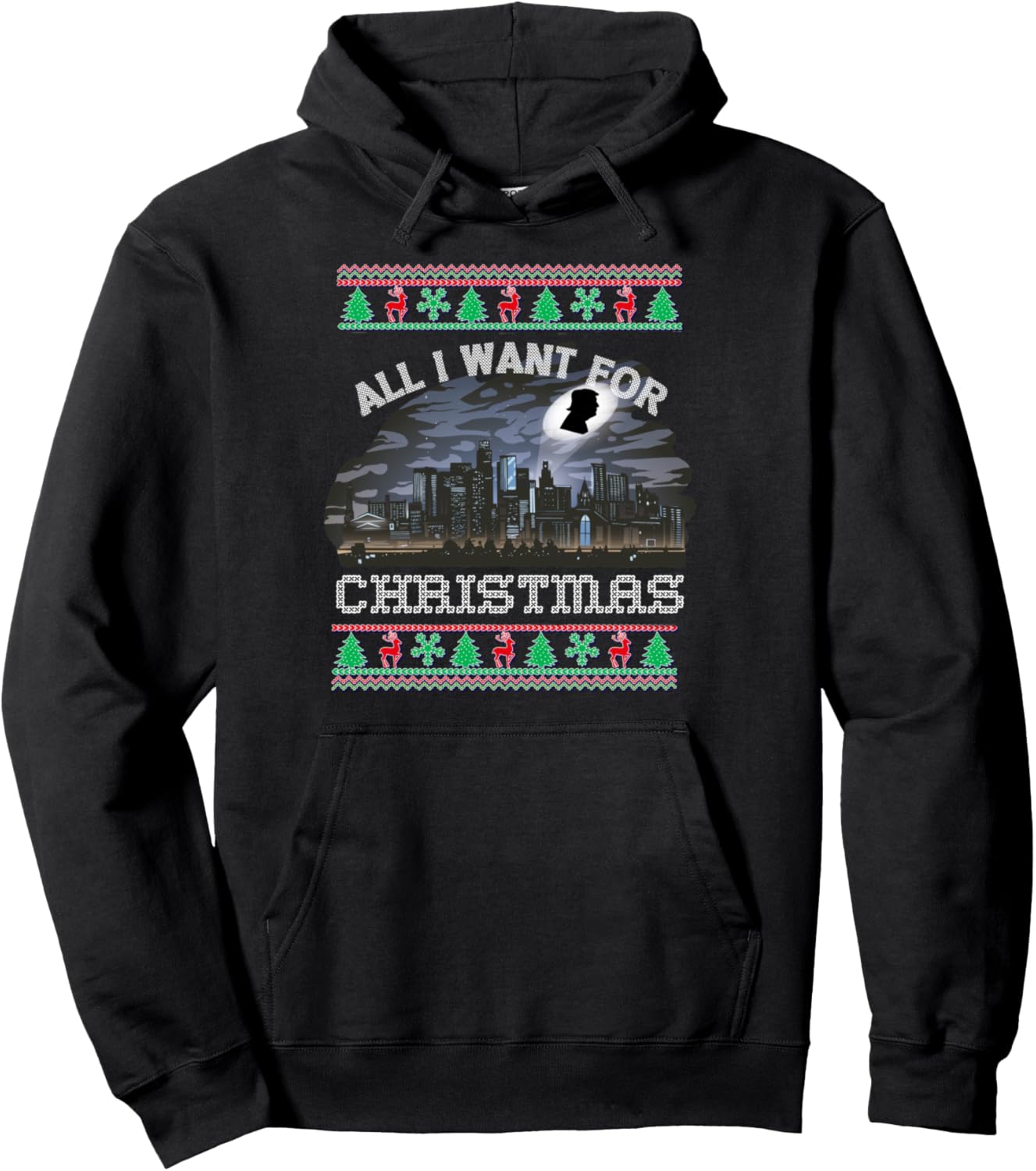 Christmas Political Humor Xmas Saying Pro Trump Anti Biden Pullover Hoodie