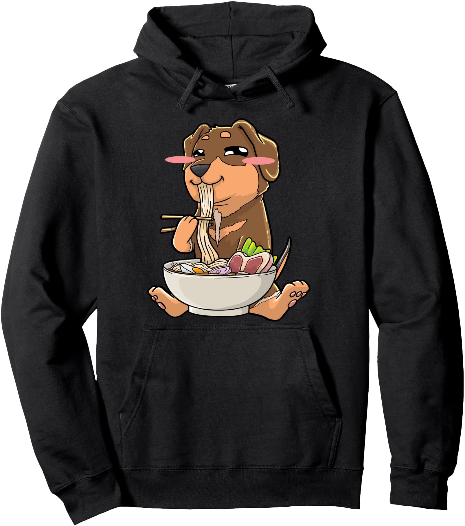 Dachshund Dog Ramen Noodles Anime Kawaii Pullover Hoodie