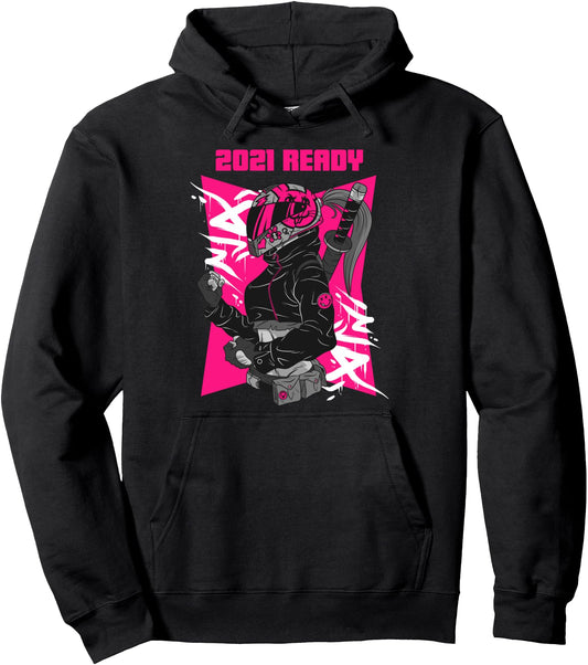 2021 Ready Anime New Year Motorcycle Helmet, Hot pink Pullover Hoodie