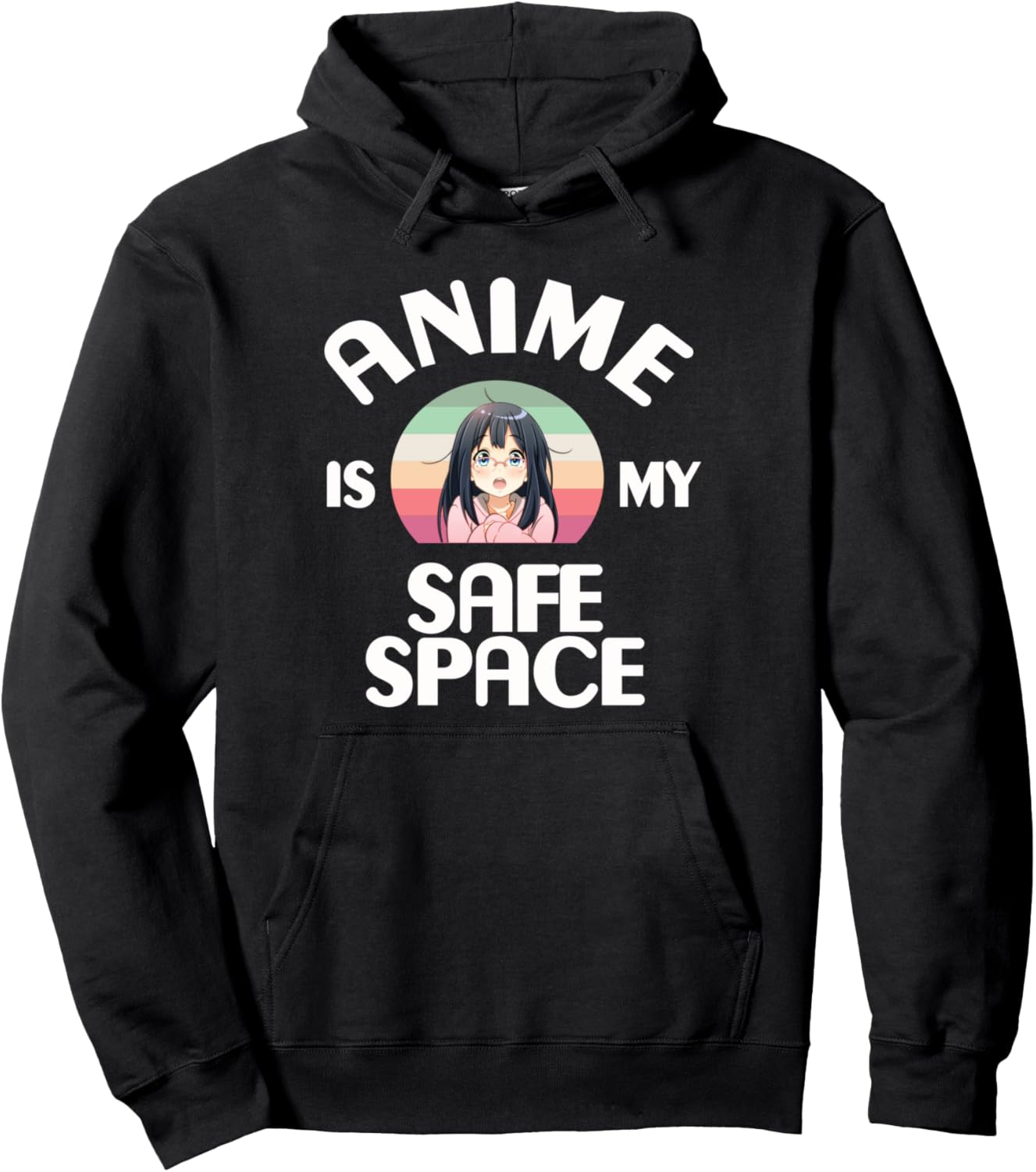 Anime Art Anime is My Safe Space Teen Girl Anime Teen Girl Pullover Hoodie