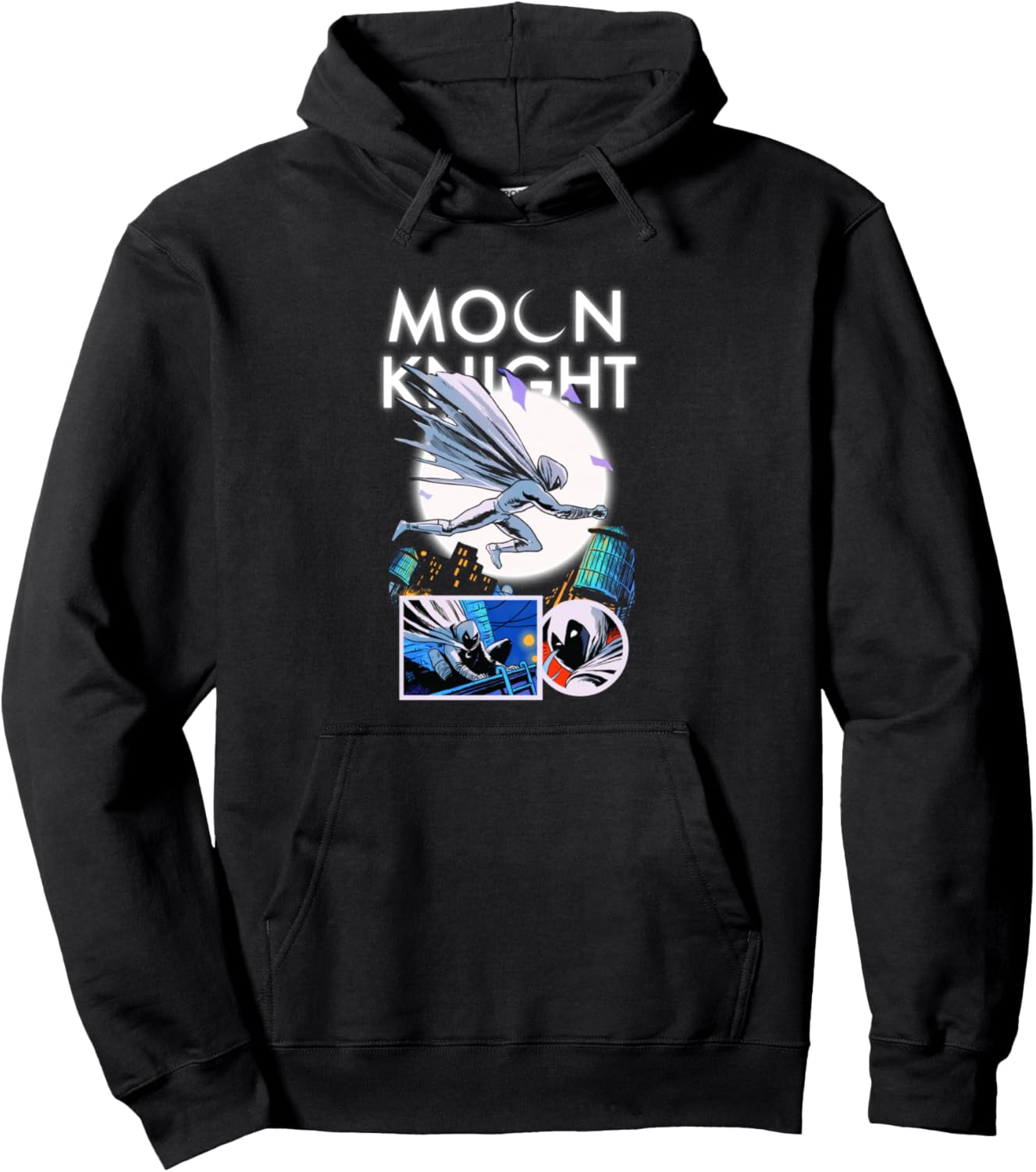 Marvel Comics Retro Classic Moon Knight Jumping Rooftops Pullover Hoodie