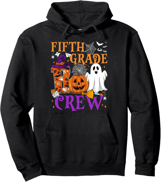 5th Grade Boo Crew Teacher Student Funny Halloween Costume Pullover Hoodie