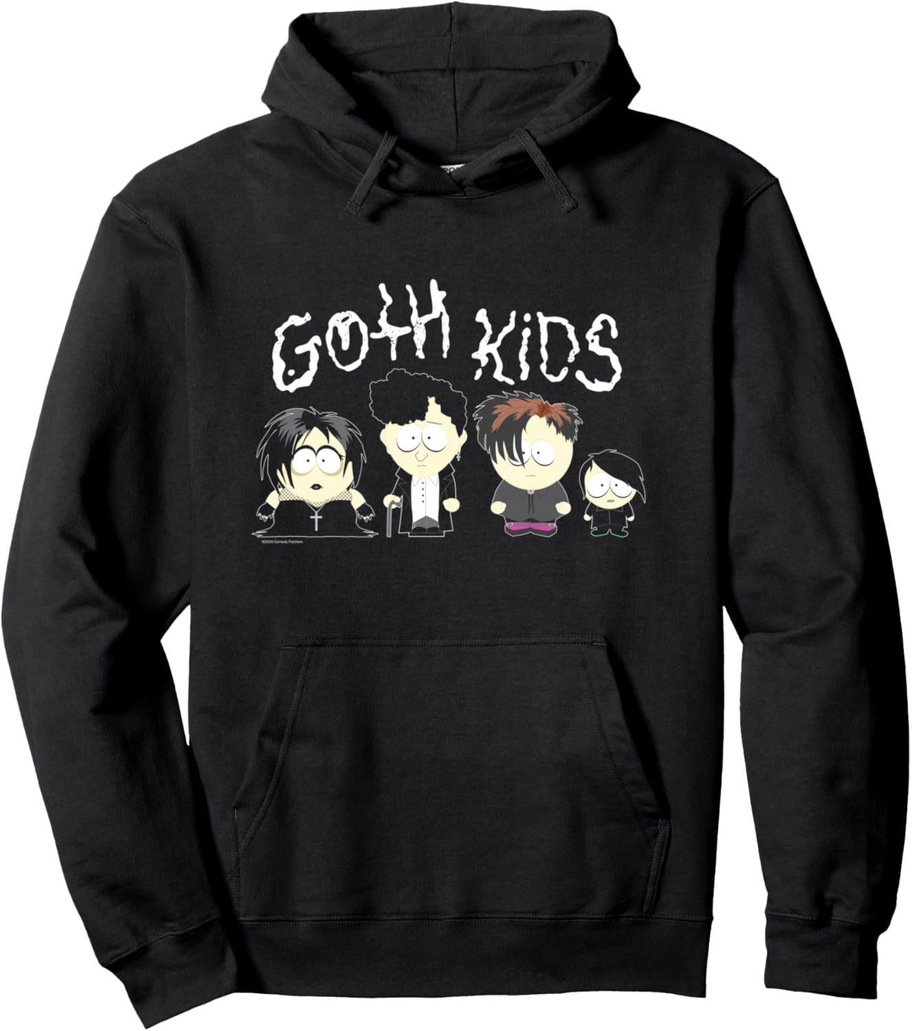 South Park Cartoon Series Goth Kids Character Lineup Cartoon Pullover Hoodie