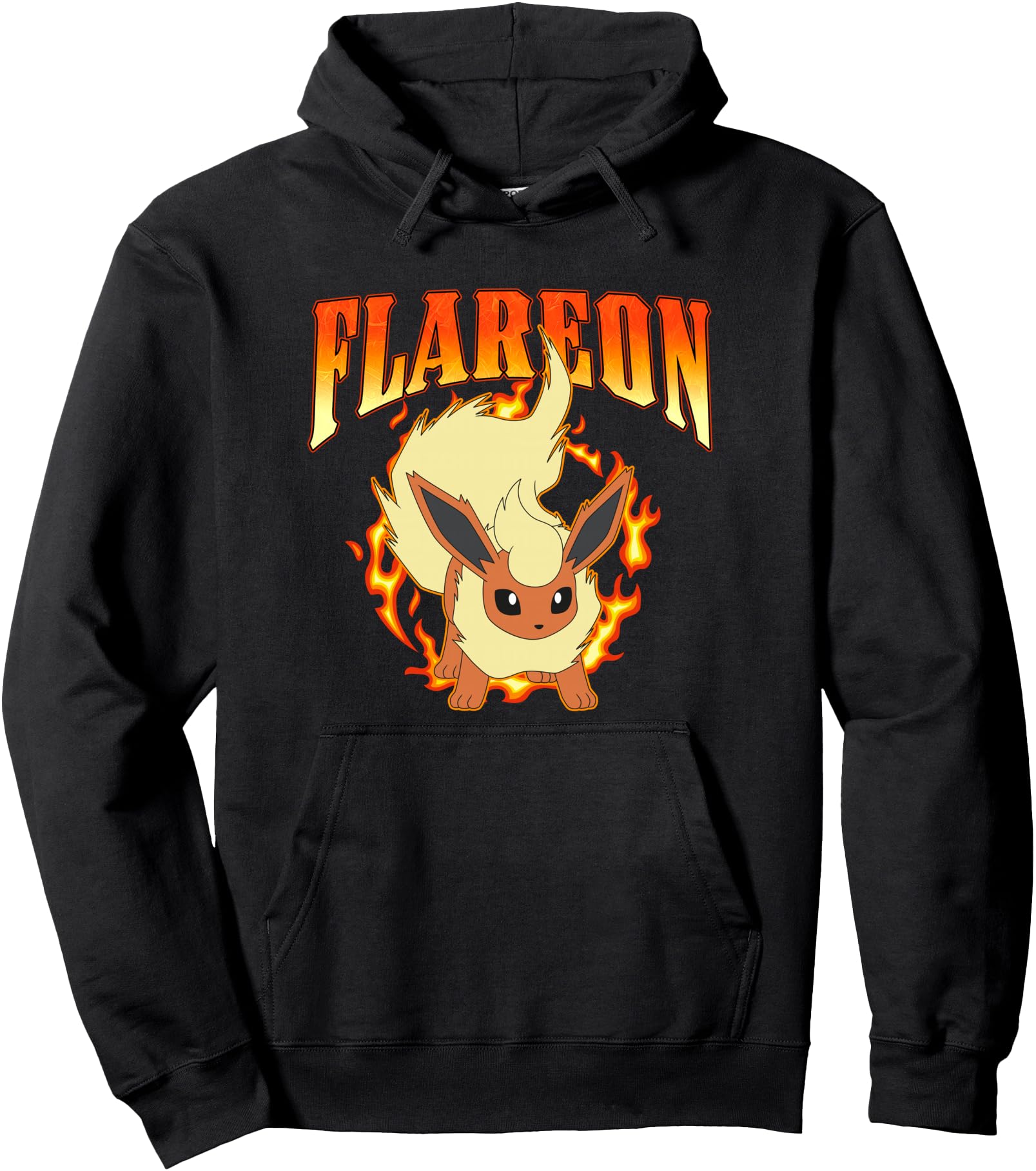 Pokmon Epic Cute Flareon On Fire Attack Big Chest Poster Pullover Hoodie