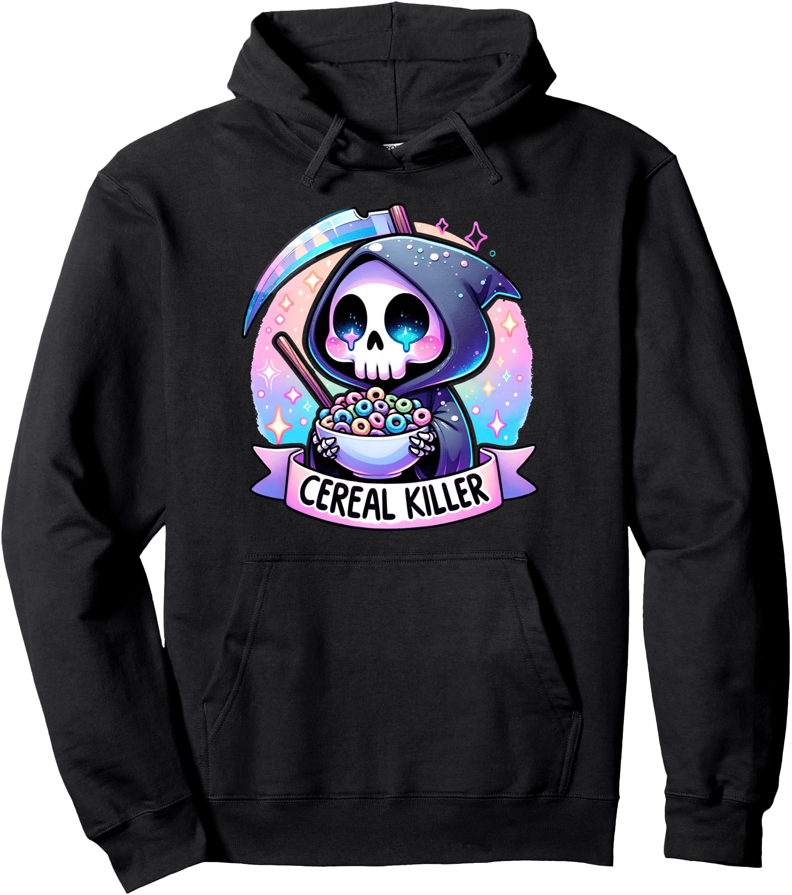 Cereal Killer Breakfast Cereal Bowl Cereals Skull Skeleton Pullover Hoodie