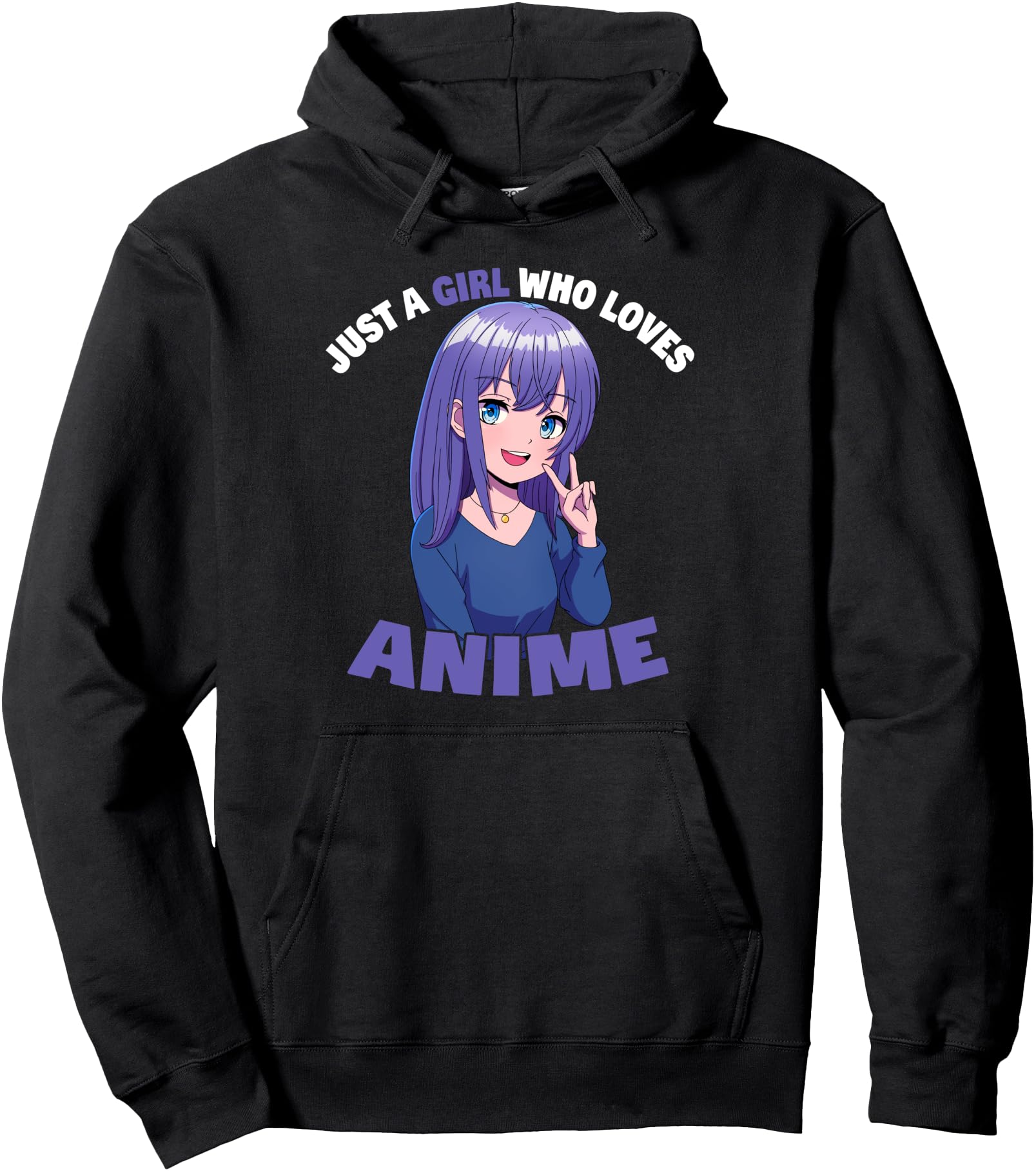 Just A Girl Who Loves Anime Pullover Hoodie