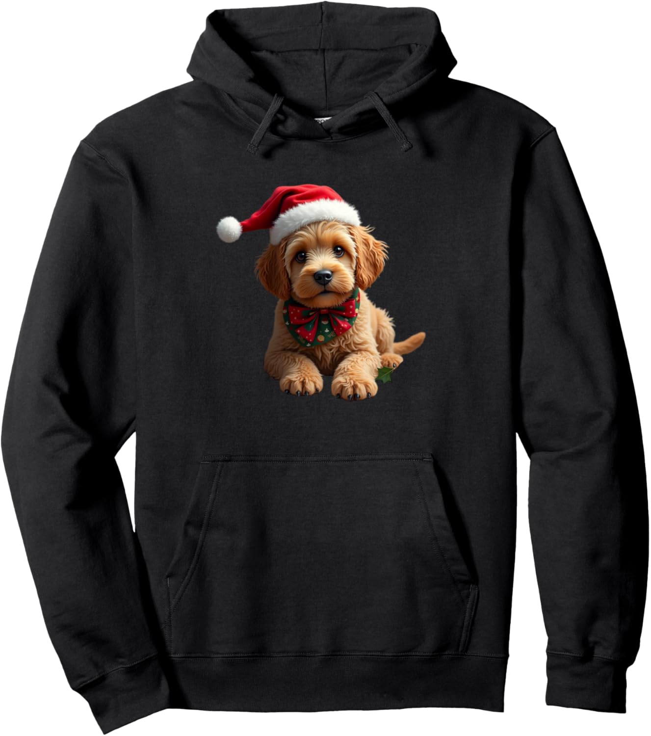 Christmas,labradoodle,festive,puppy,puppies,cute dogs. Pullover Hoodie