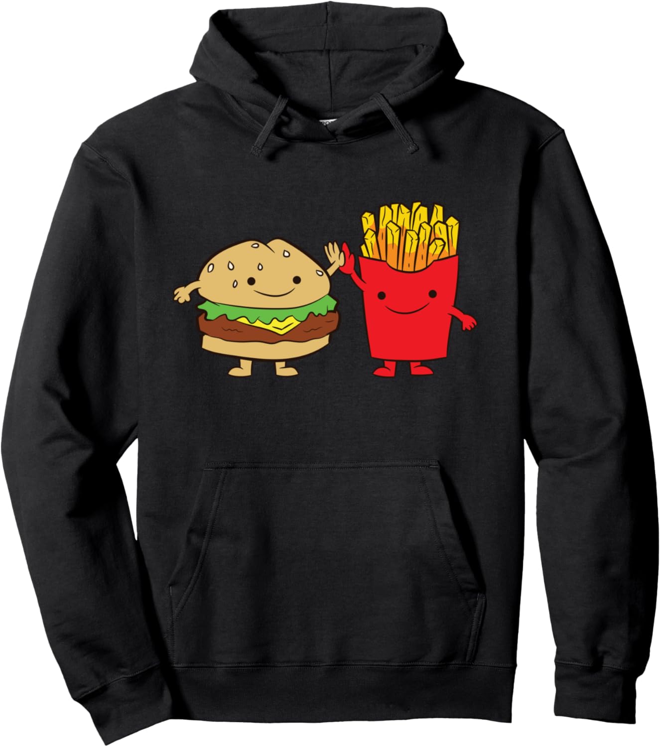 French Fries Hamburger Cheeseburger Friends Fast Food Fries Pullover Hoodie