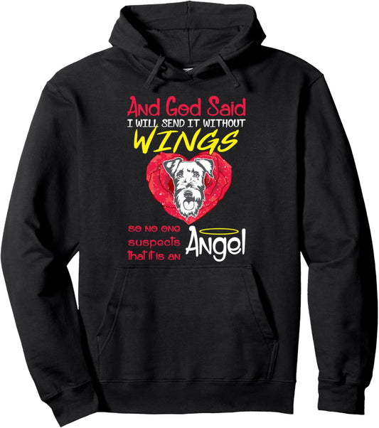 Airedale Terrier Angel Without Wings Pet Lover's Gift Pullover Hoodie