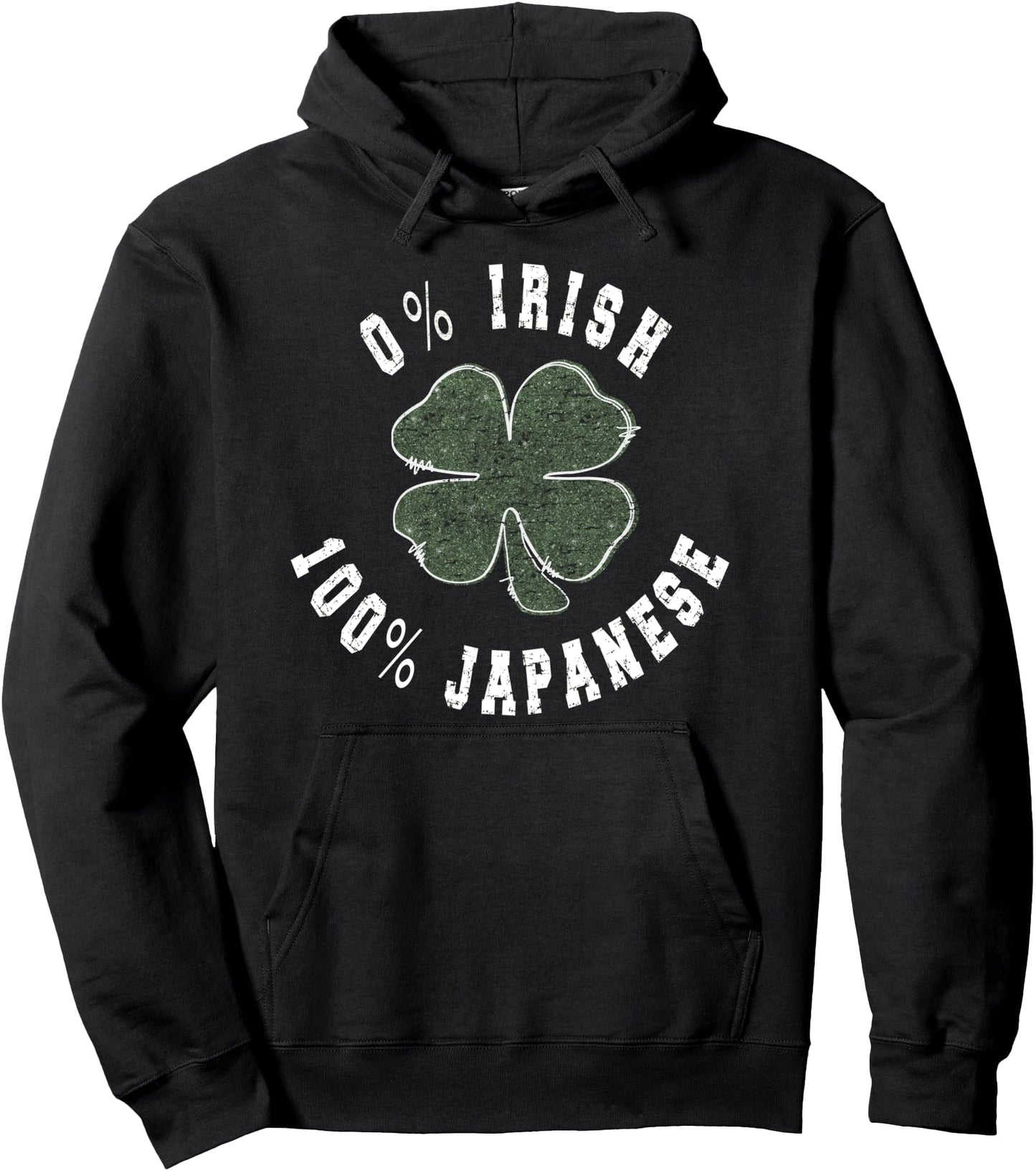 Vintage 0% Irish 100% Japanese Shamrock Pullover Hoodie