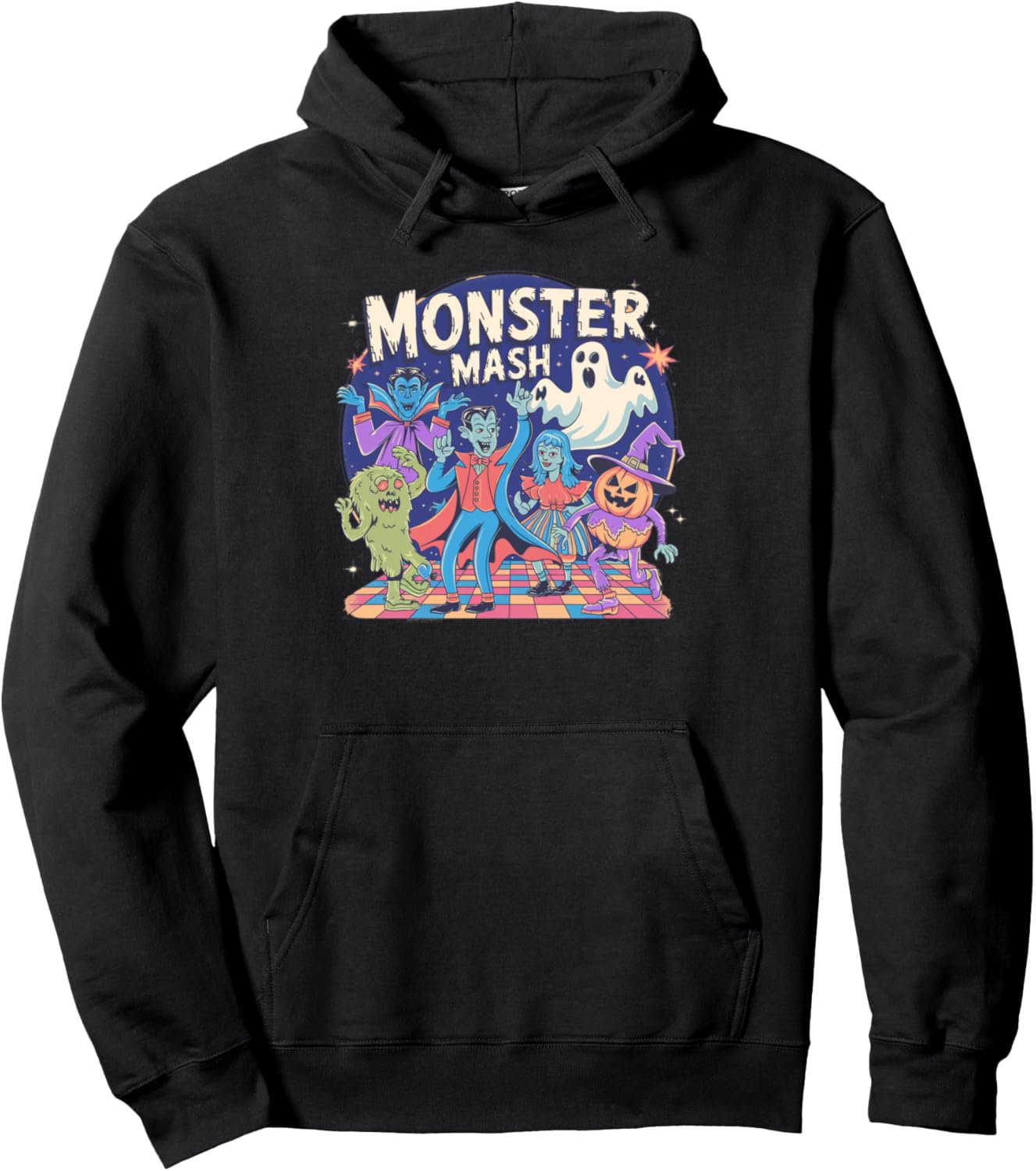 Vintage Monster Mash Funny Halloween Candy Handers Pullover Hoodie