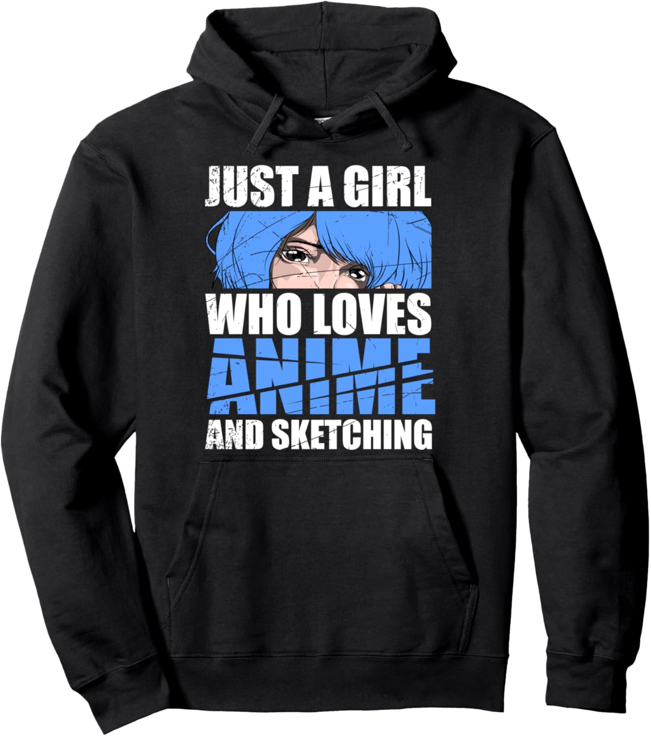 Drawing Sketching Manga Japanese Anime Lover Girls Anime Pullover Hoodie