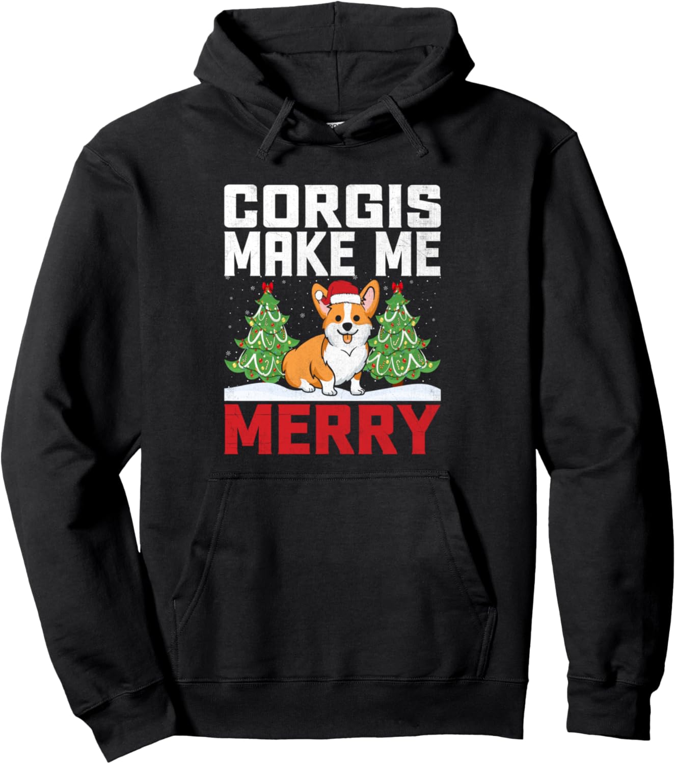 Christmas Corgi Mom Dog Breed Owner Rescuer Fur Mama Pullover Hoodie