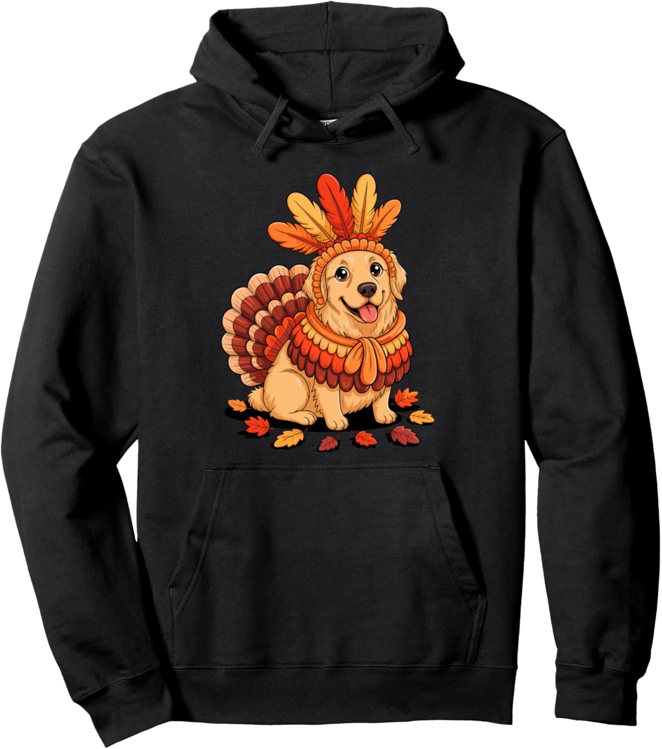 Thanksgiving Turkey Golden Retriever GR Goldie Pullover Hoodie