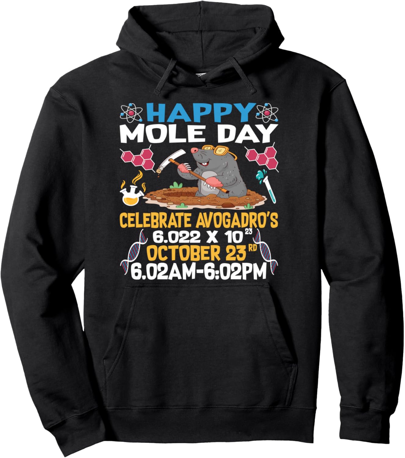 happy mole day on 23rd october chemistry lover women men Pullover Hoodie