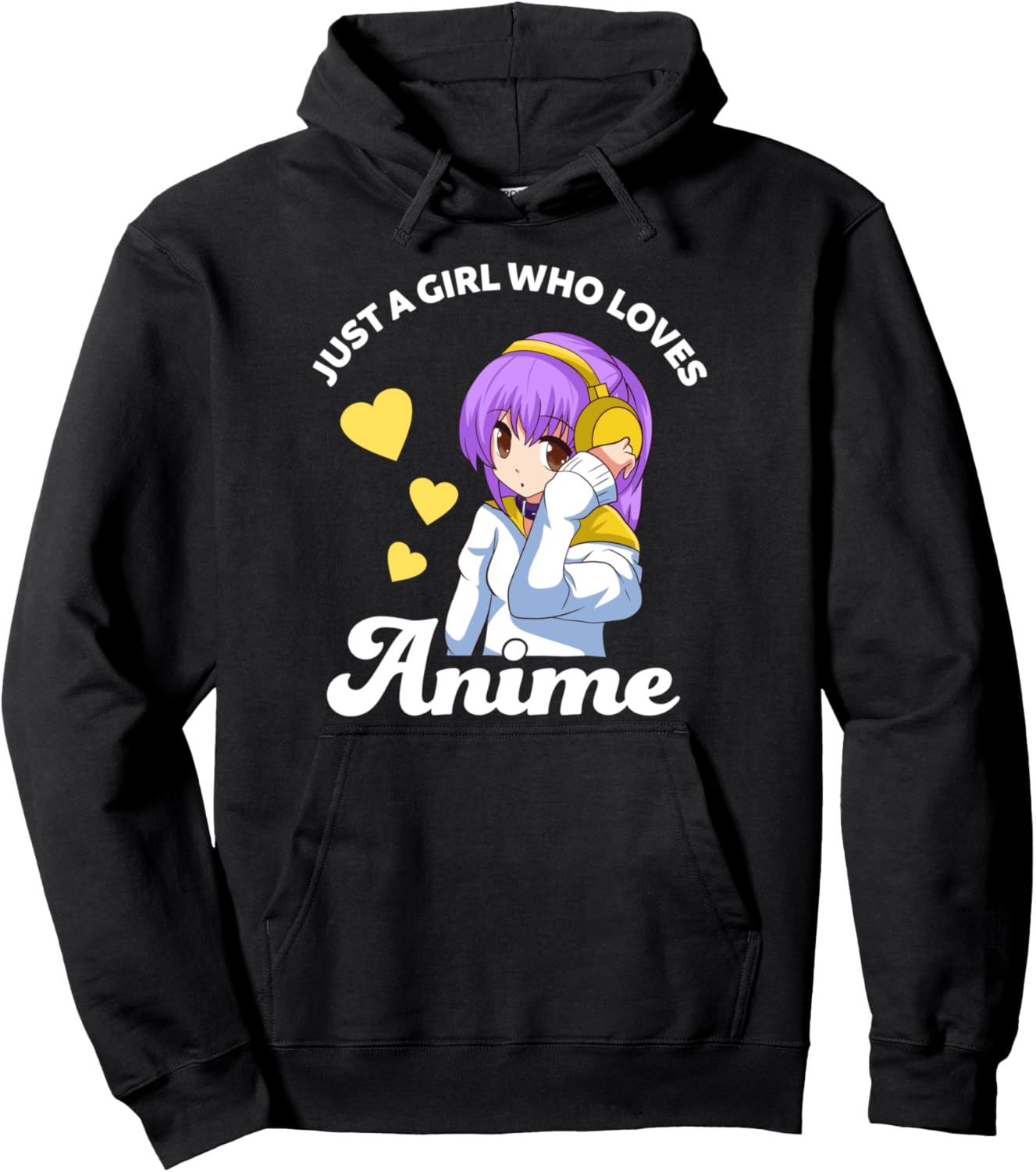 Just A Girl Who Loves Anime Manga Teen Girls Women Pullover Hoodie