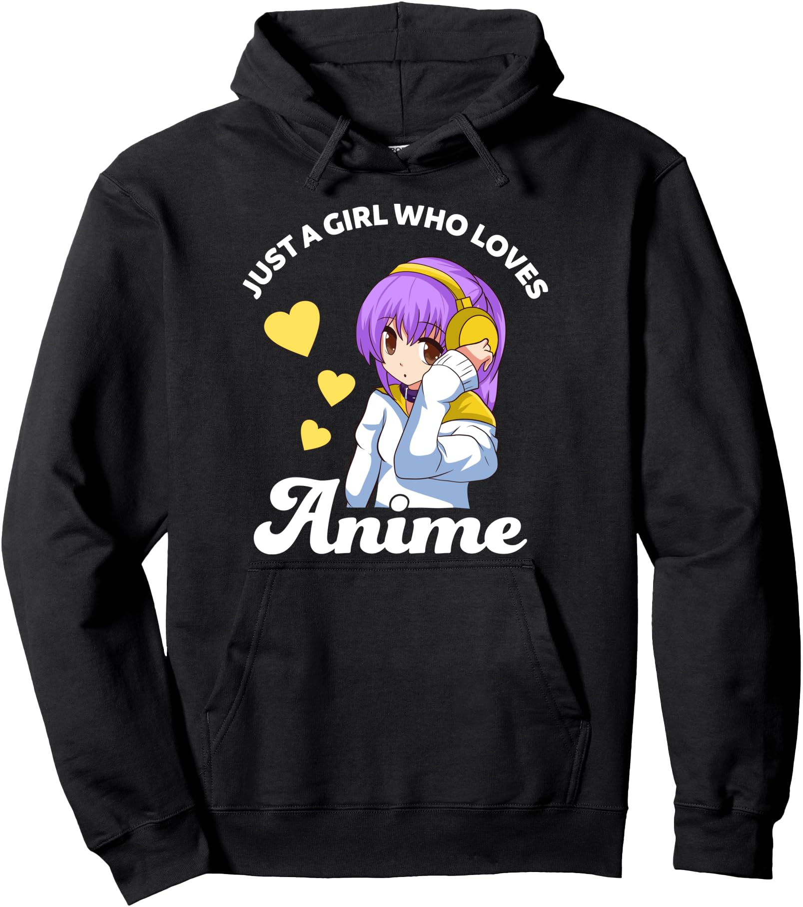 Just A Girl Who Loves Anime Manga Teen Girls Women Pullover Hoodie