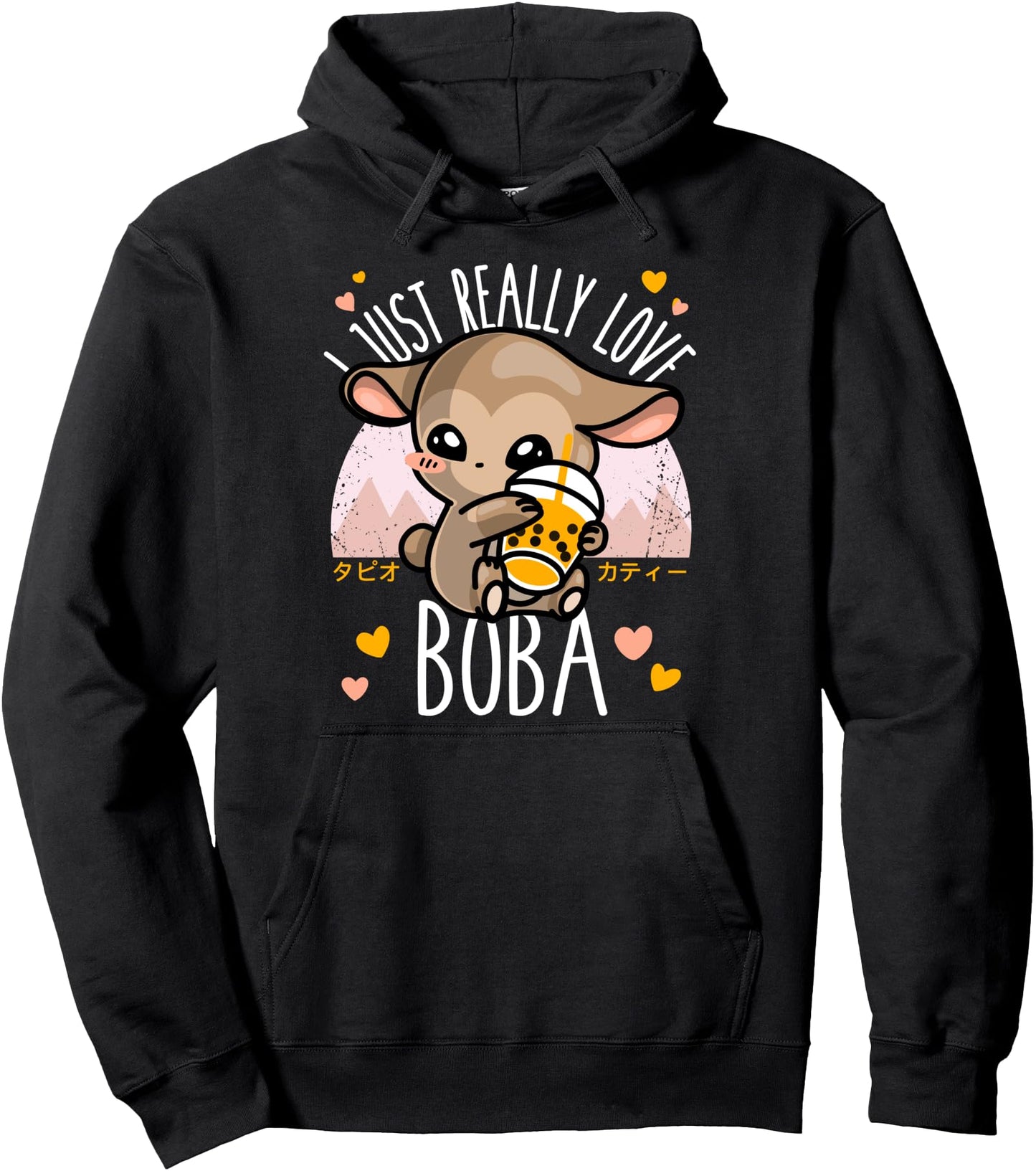 I Just Really Love Boba Cute Kawaii Chibi Anime Gift Pullover Hoodie