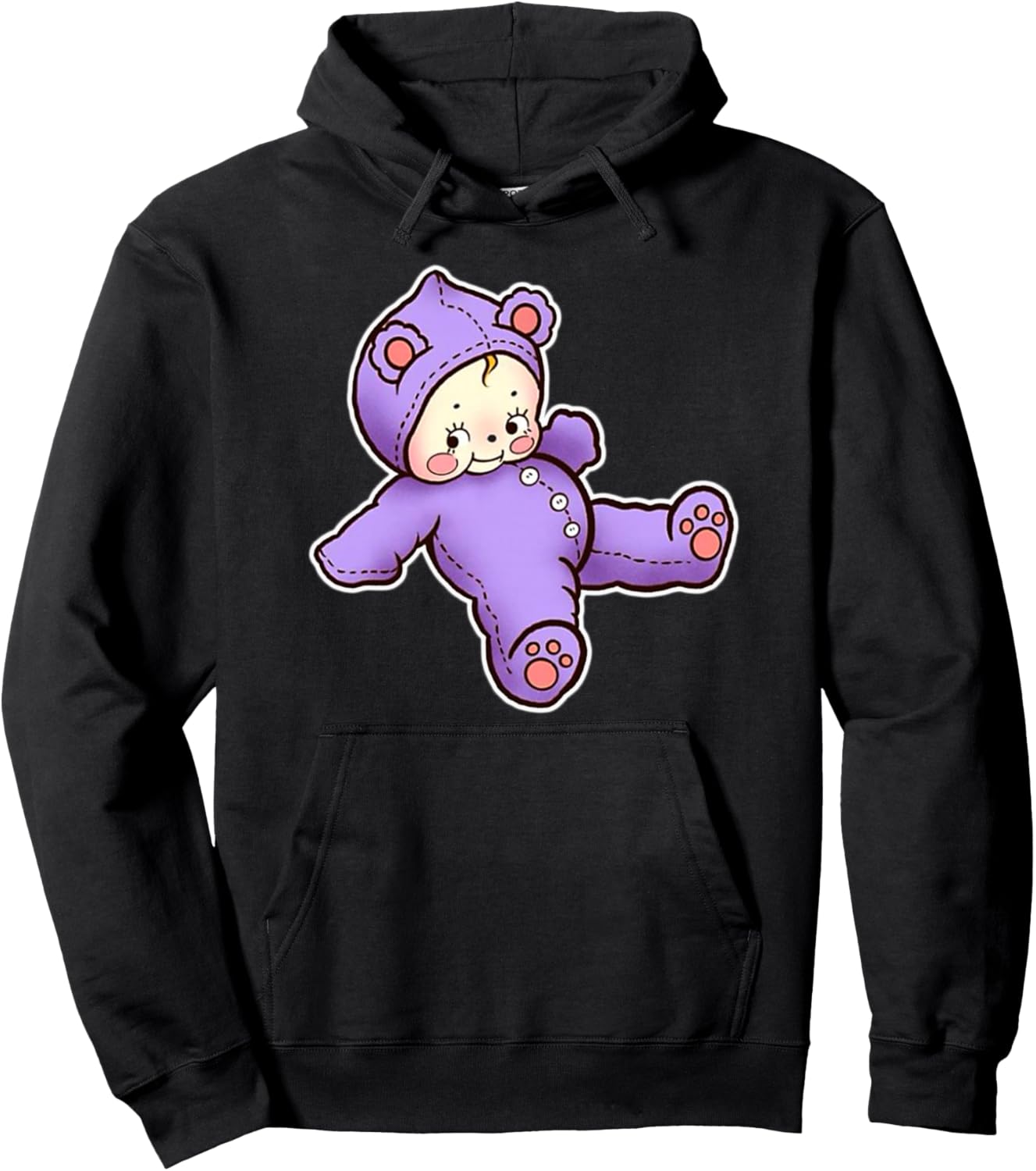 Kewpie Baby Teddy Bear Cute Kewpie Doll Pullover Hoodie