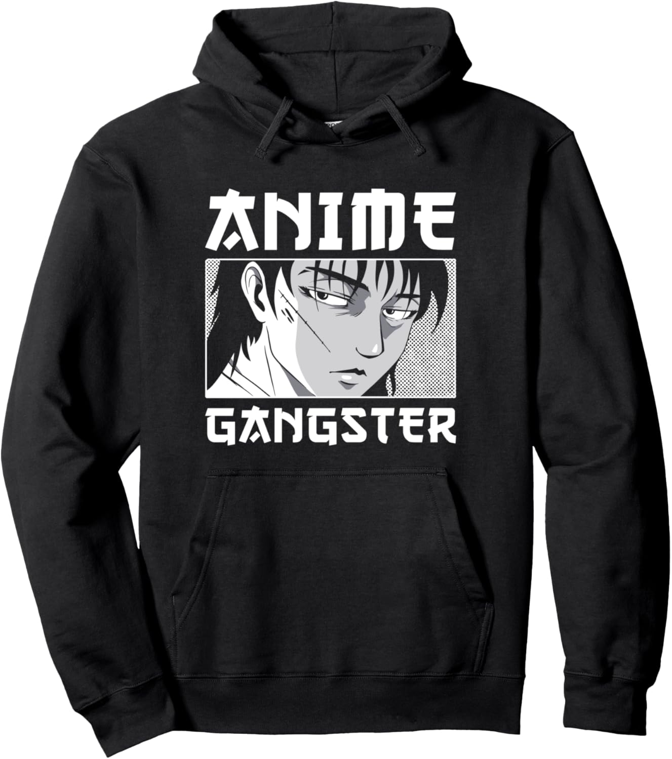 Anime Gangster Design - funny Fan Anime Pullover Hoodie