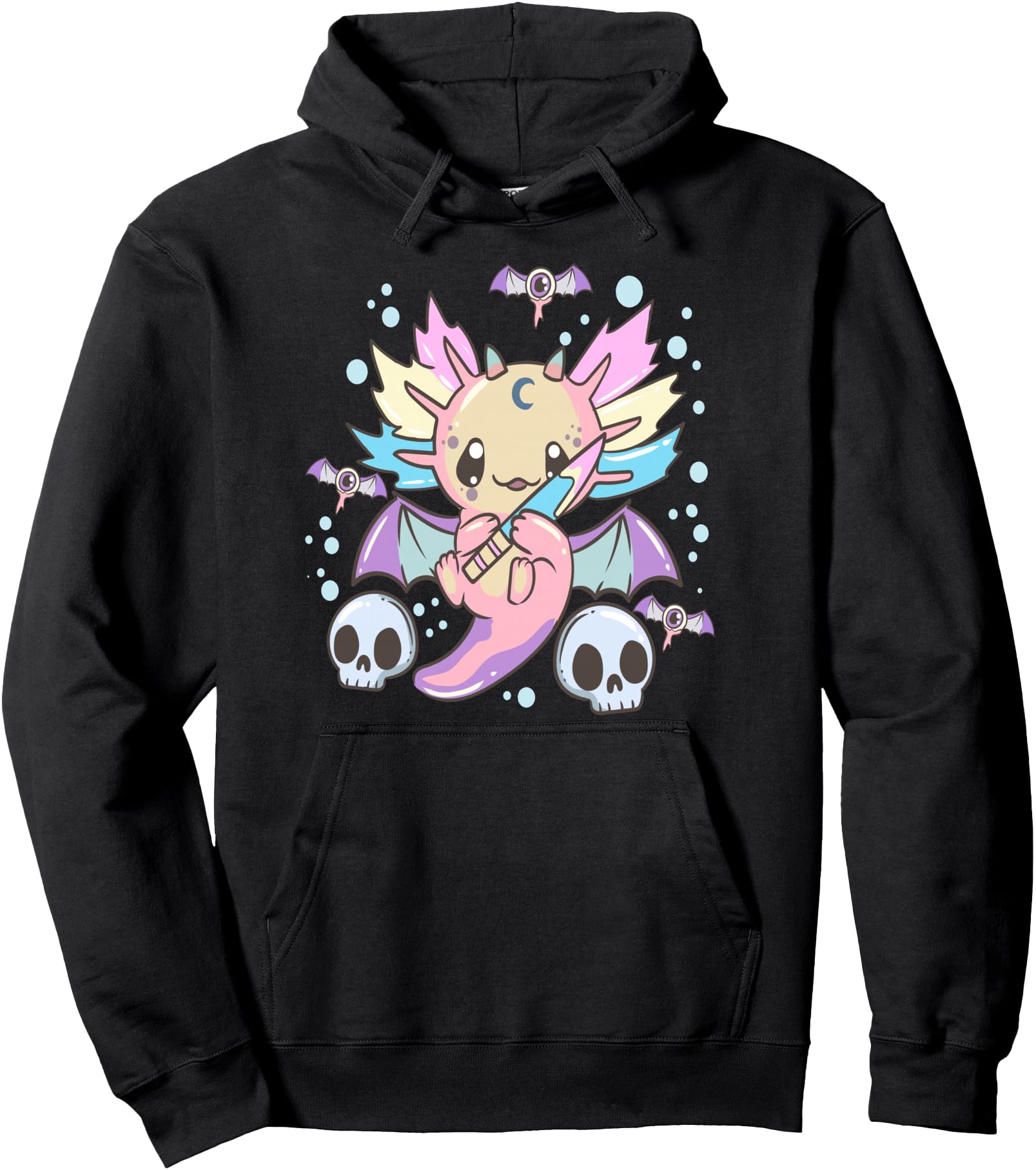 Axolotl Axolotls - Cute Pastel Goth Kawaii Anime Japanese Pullover Hoodie