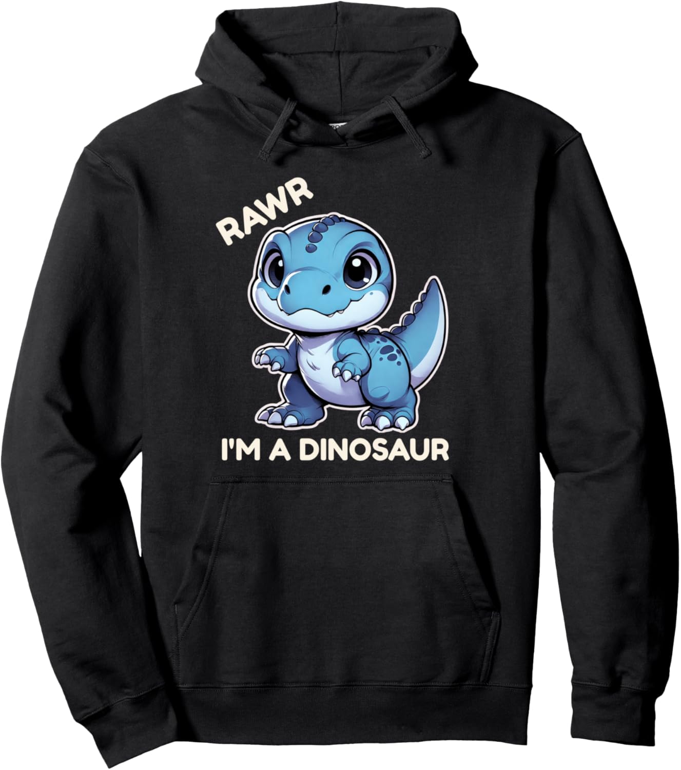 Rawr I'm A Dinosaur Cartoon T-Rex Monster Pullover Hoodie