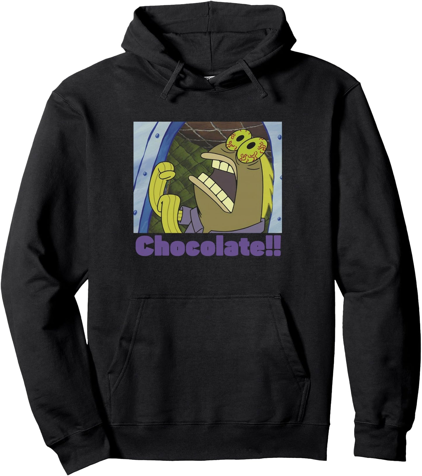 SpongeBob SquarePants Fish Screams Chocolate Pullover Hoodie