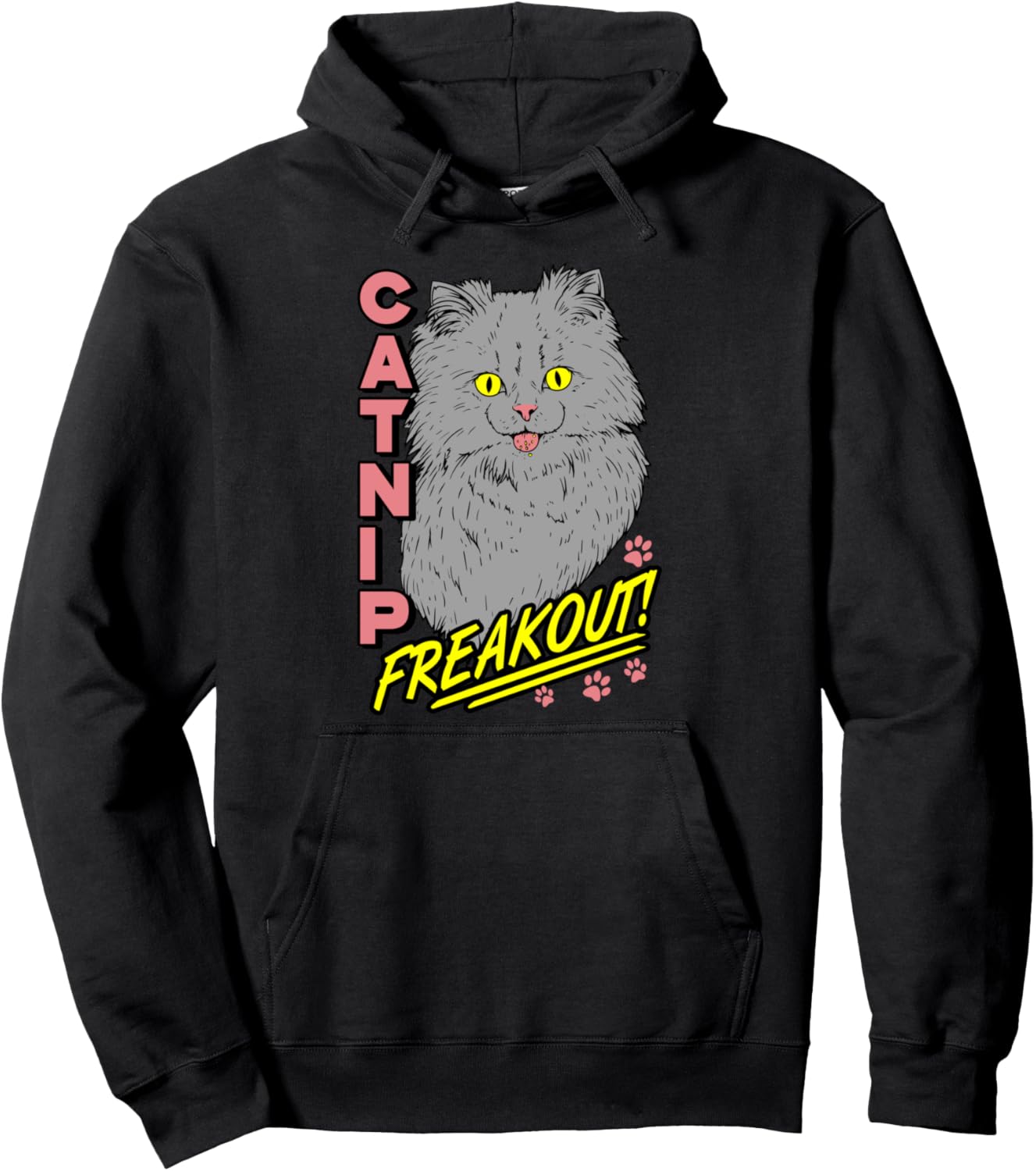 Catnip Freakout | Funny Retro Cute Cat/Kitten Lover Pet Pullover Hoodie