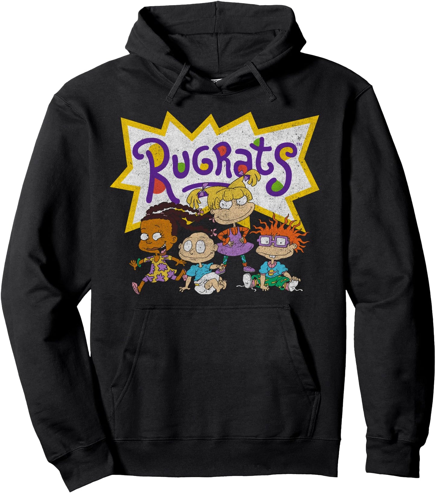 Nickelodeon Rugrats Vintage Group Shot Logo Pullover Hoodie