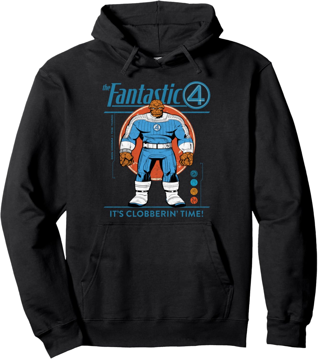Marvel Fantastic Four: First Steps The Thing Retro Pullover Hoodie