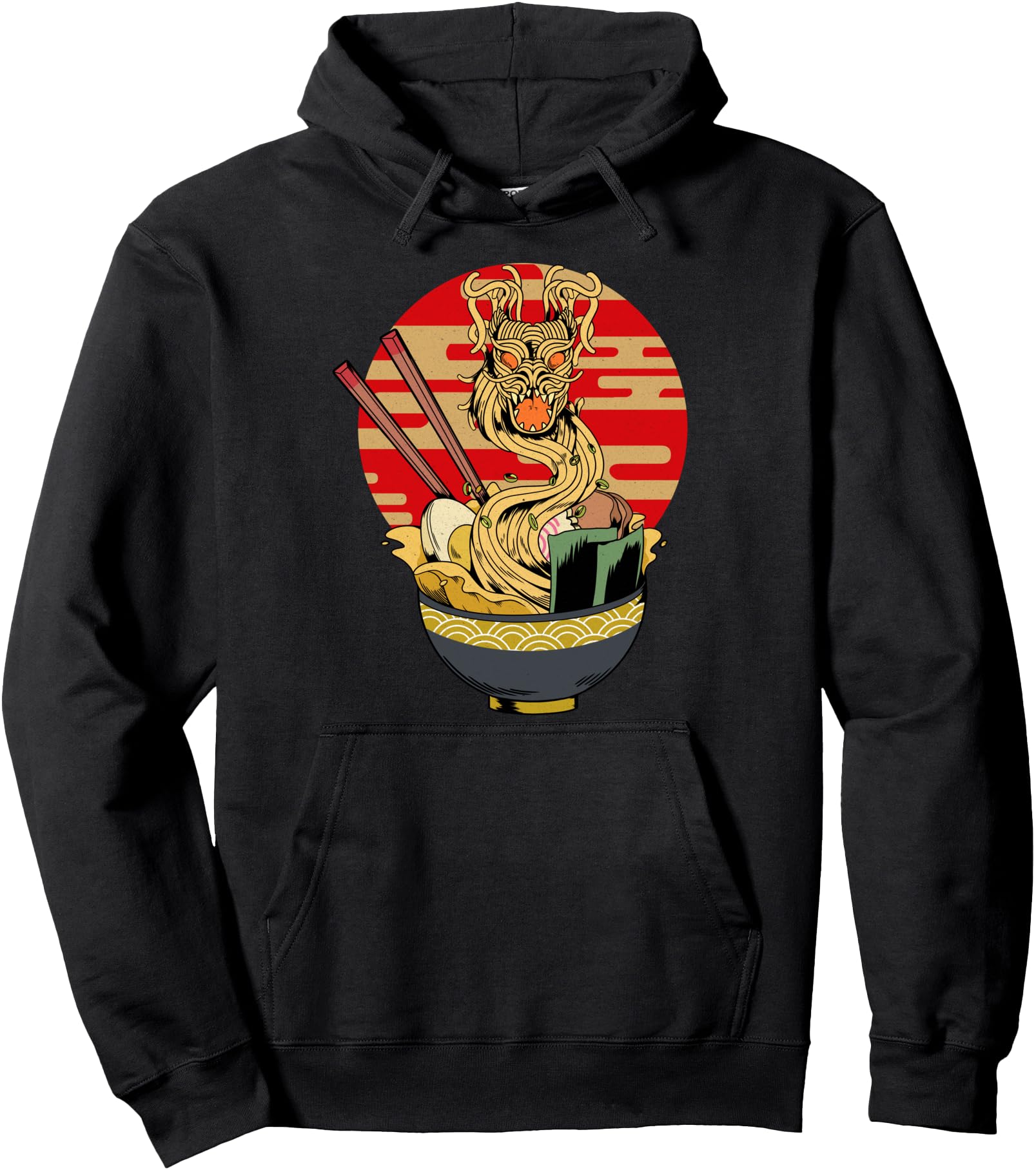 Kawaii Japanese Spicy Ramen Dragon Bowl Otaku Anime Lover Pullover Hoodie
