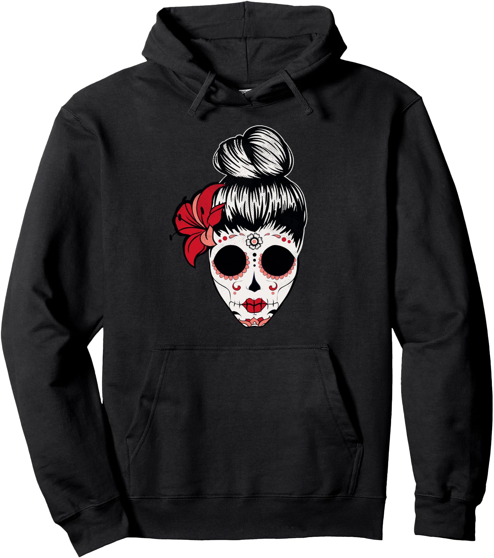 Sugar Skull Halloween Skull Japanese Gothic Pullover Hoodie