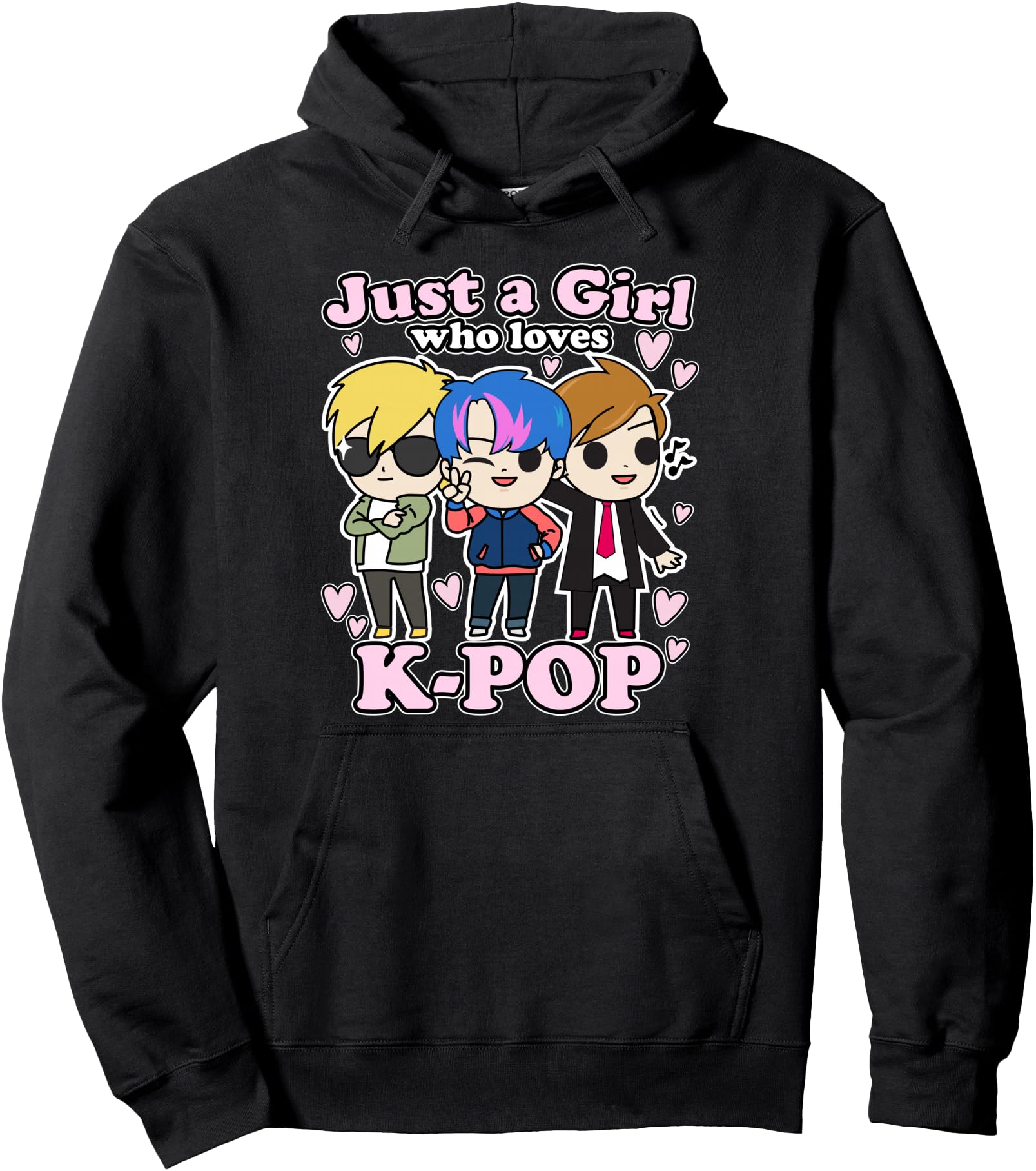 K-Pop Just A Girl Who Loves K-Pop Korean Pop Band Pullover Hoodie