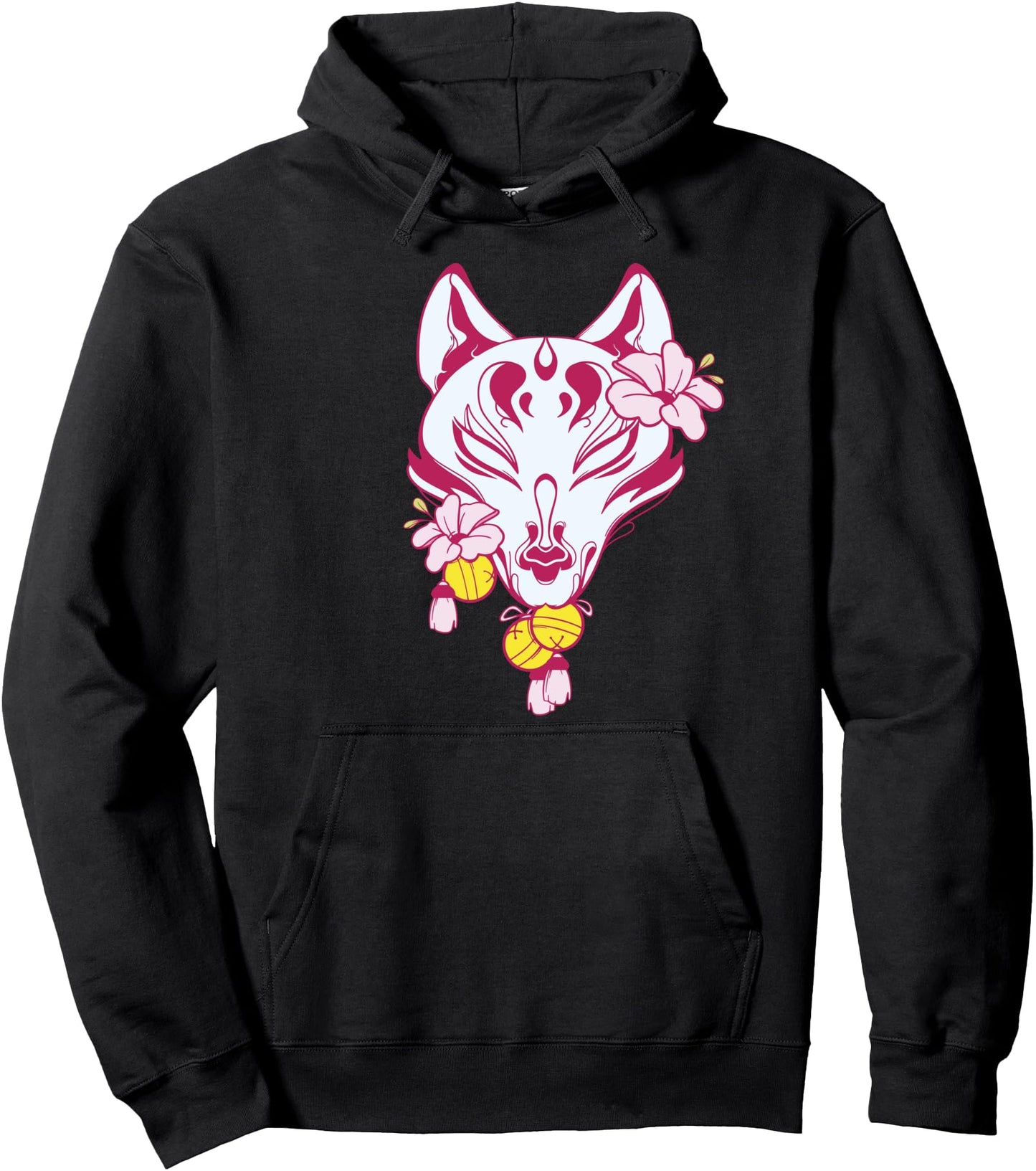 Japan Kitsune Mask Japanese Anime Kawaii Anime Otaku Pullover Hoodie